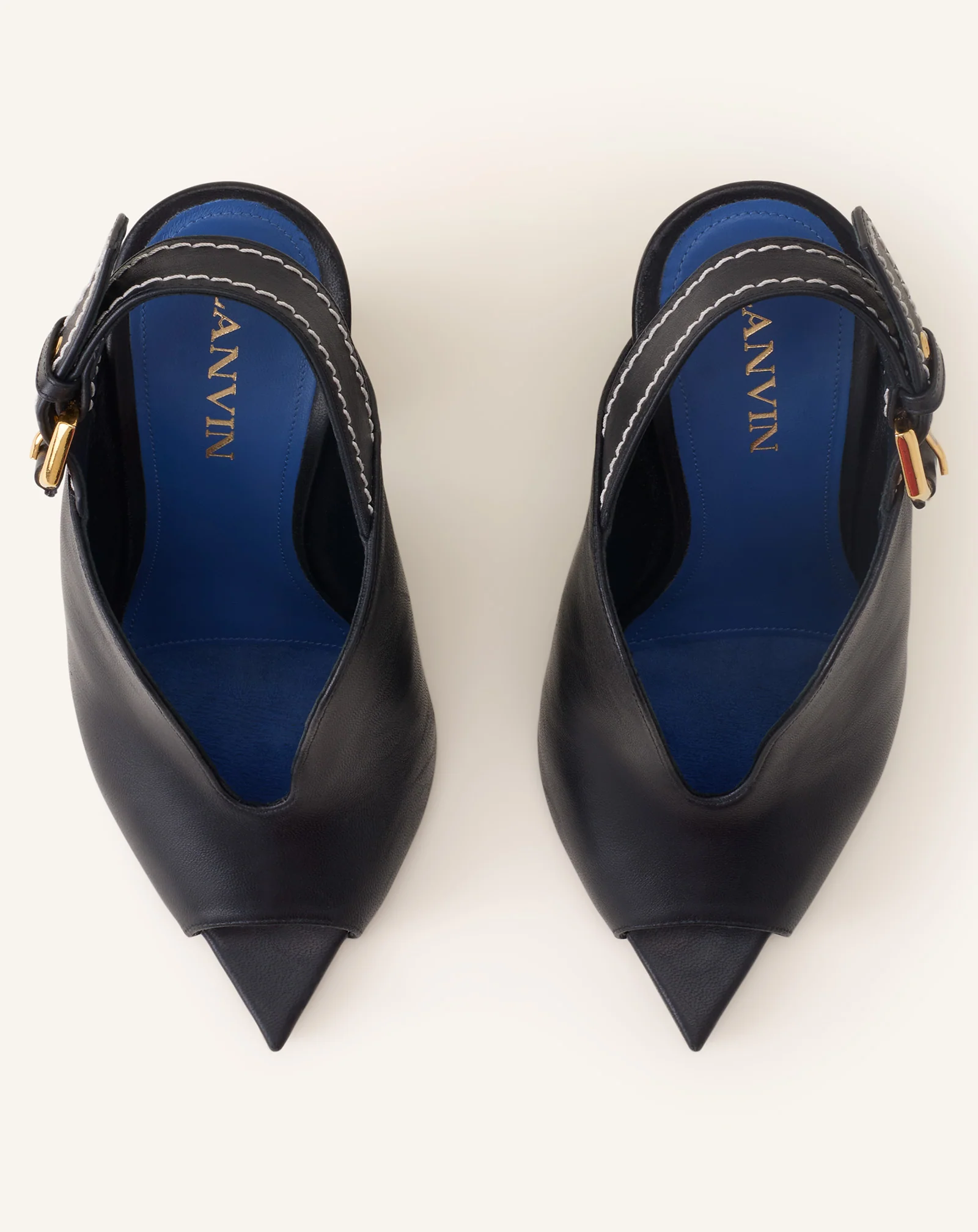 BUCKLE ARCH HEELED LEATHER MULE - Image 4