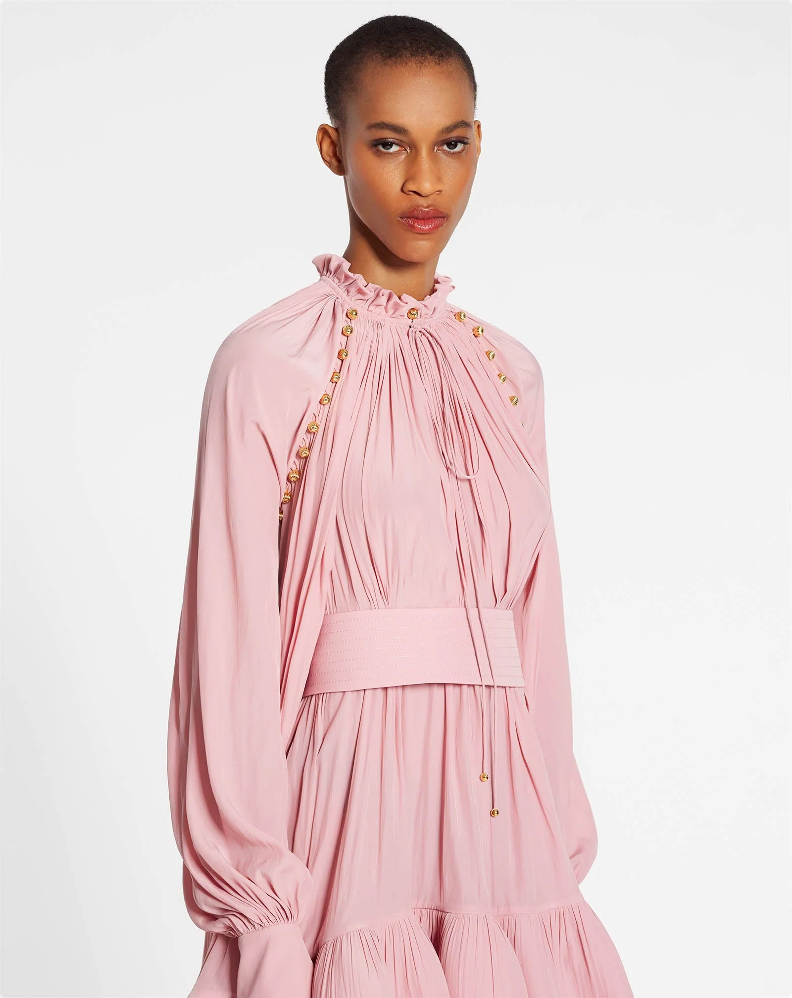 ASYMMETRICAL CHARMEUSE DRESS - Image 3