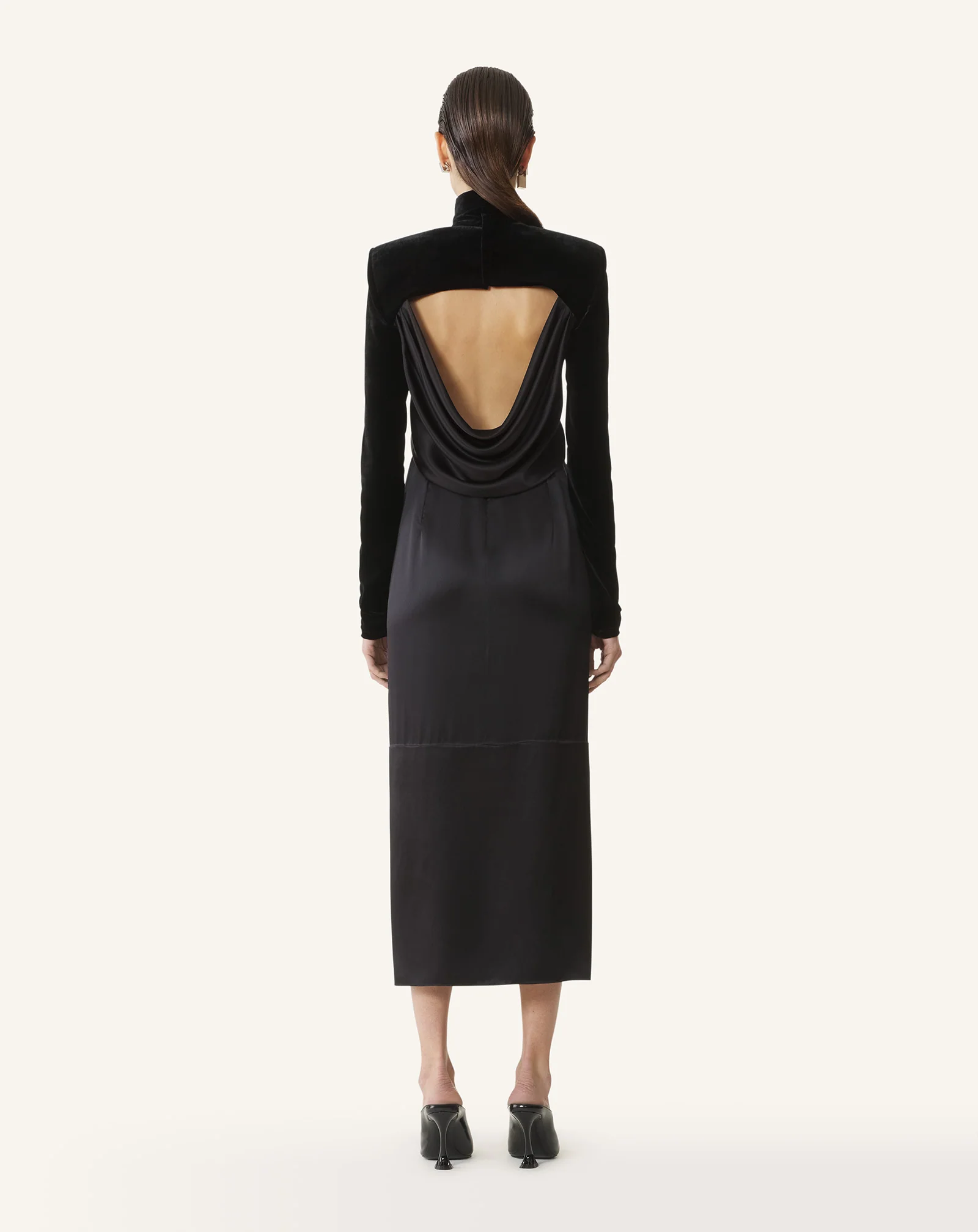 VELVET MIDI DRESS - Image 4