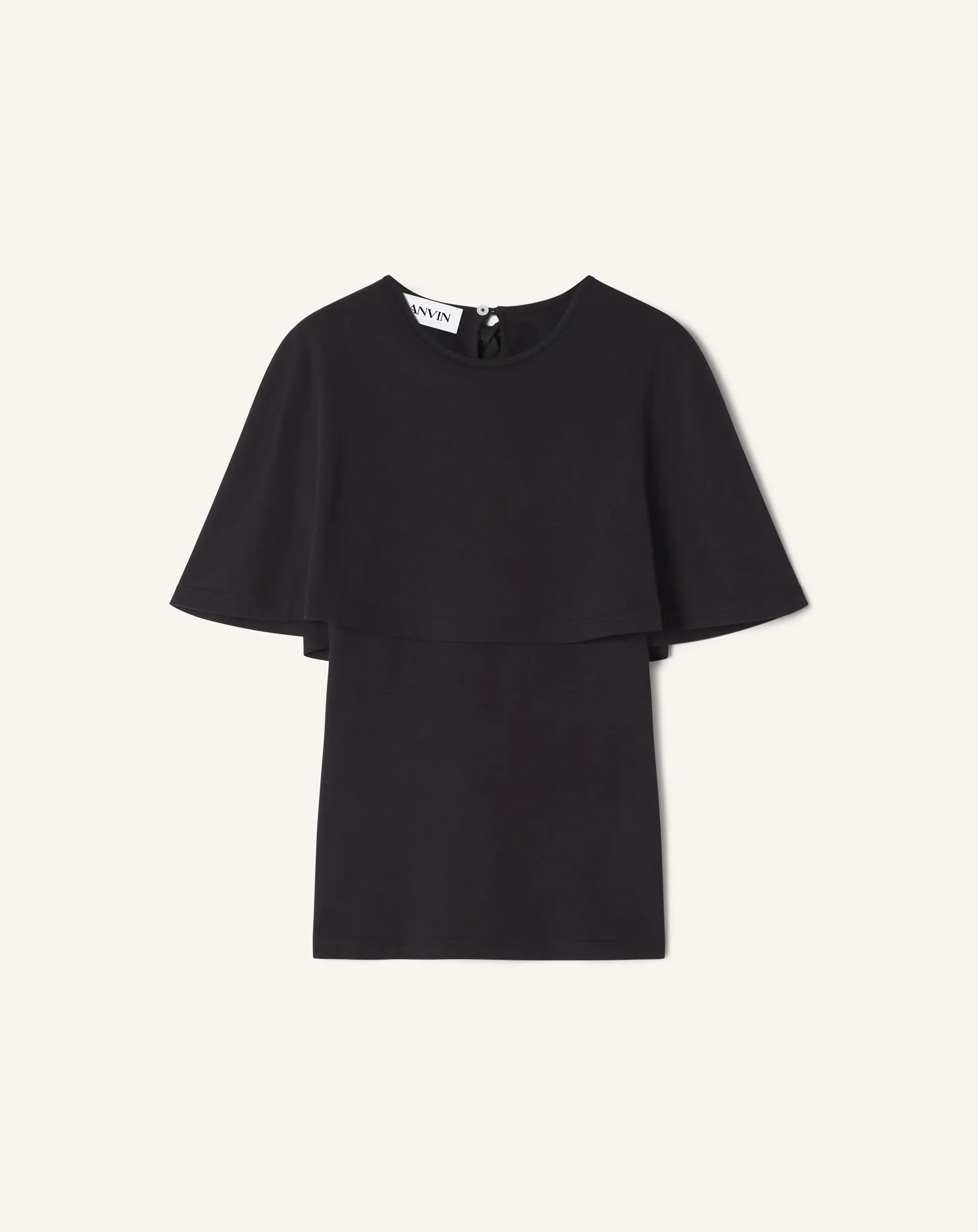 CAPE T-SHIRT IN COTTON AND SILK