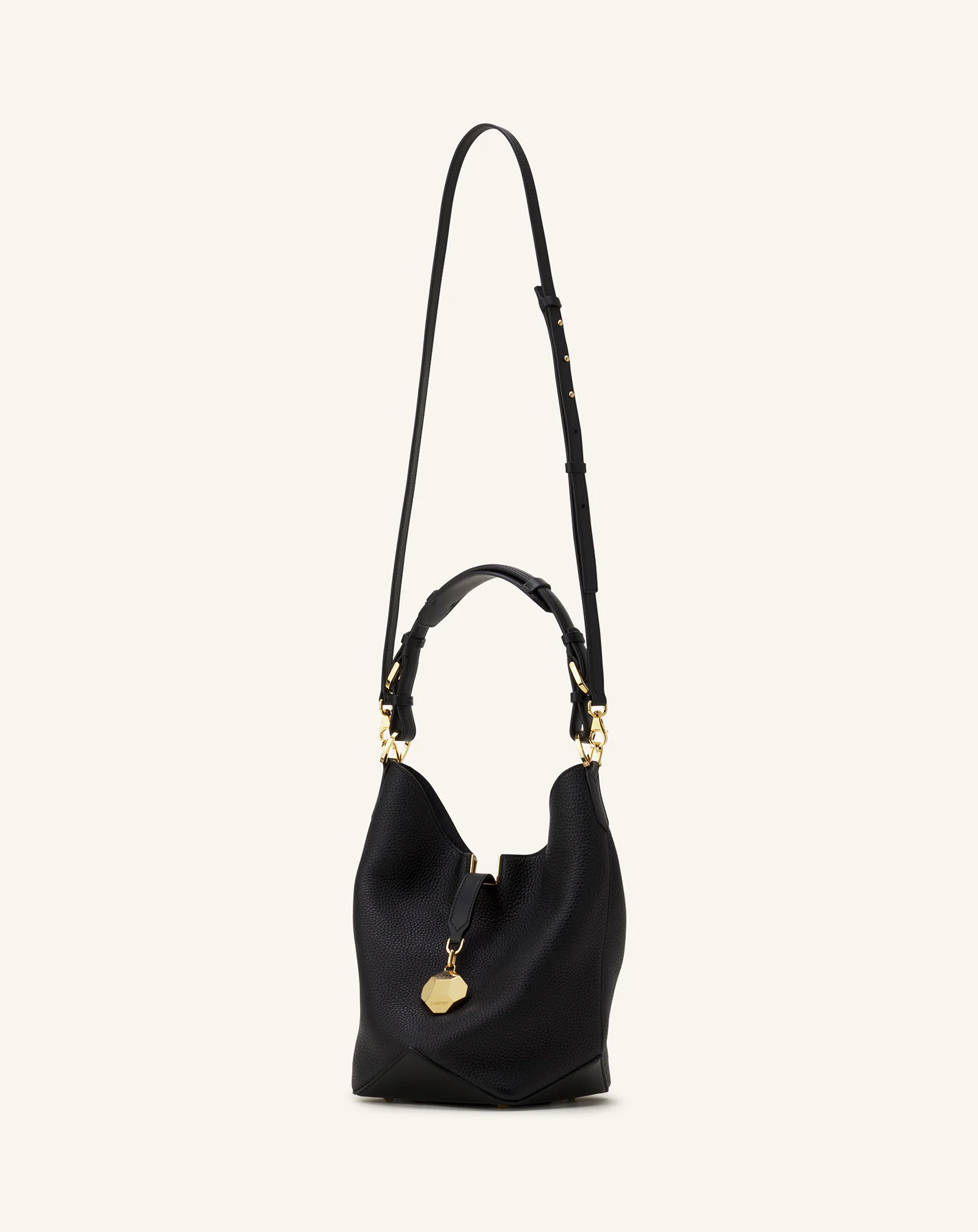 CATCH BY LANVIN BUCKET BAG IN GRAINED LEATHER - Image 3