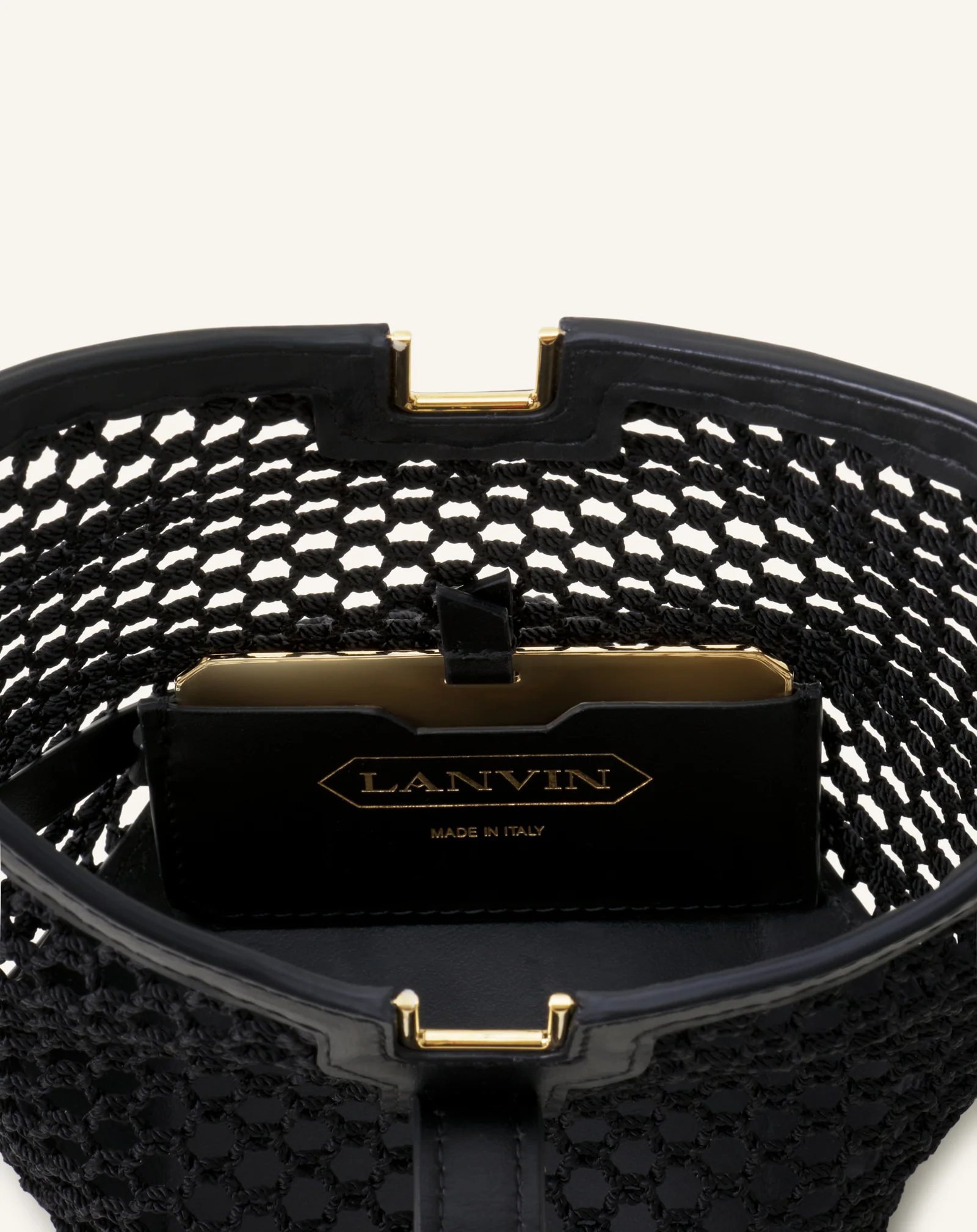 CATCH BY LANVIN NANO BUCKET BAG IN MESH - Image 8