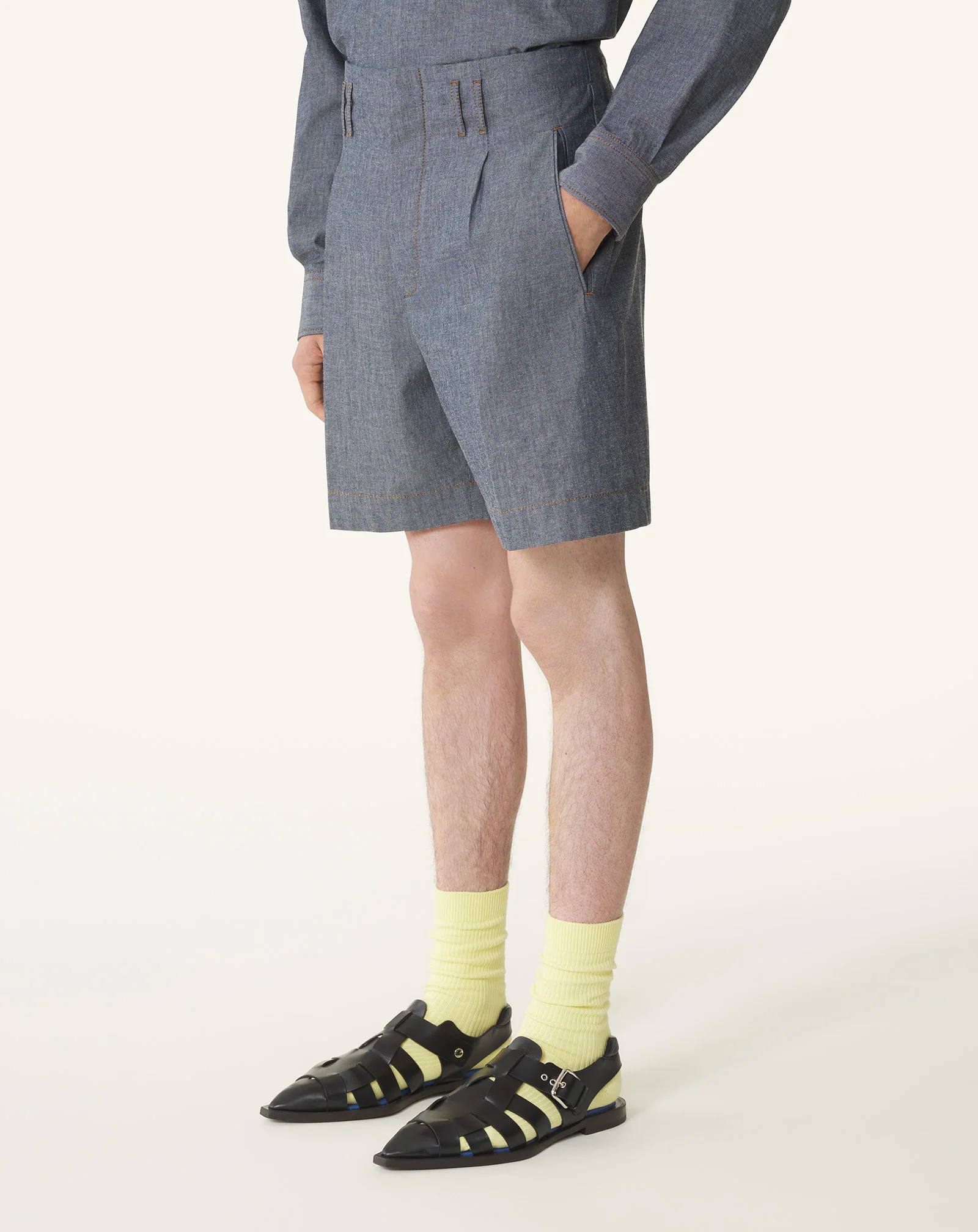 CHAMBRAY SHORTS - Image 3