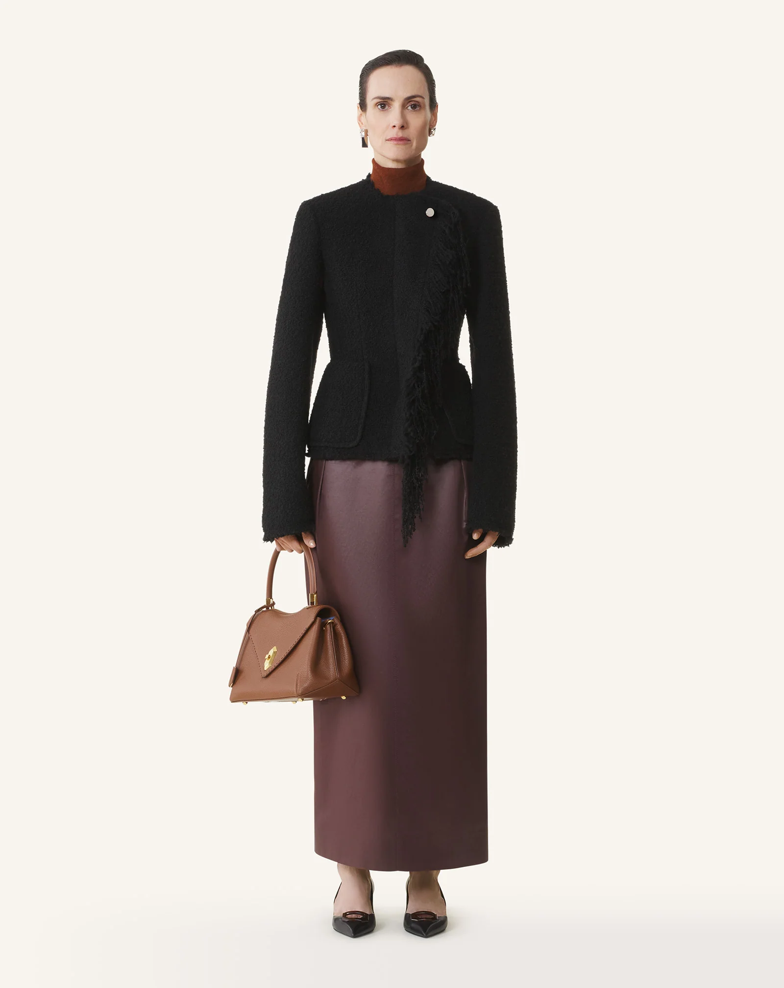 ASYMMETRICAL JACKET IN BOUCLÉ WOOL - Image 2