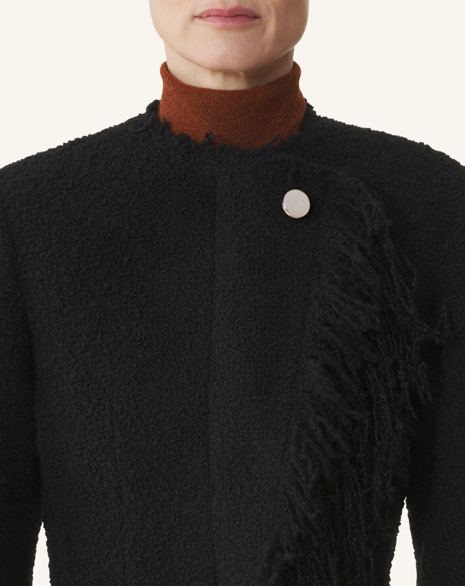 ASYMMETRICAL JACKET IN BOUCLÉ WOOL - Image 5