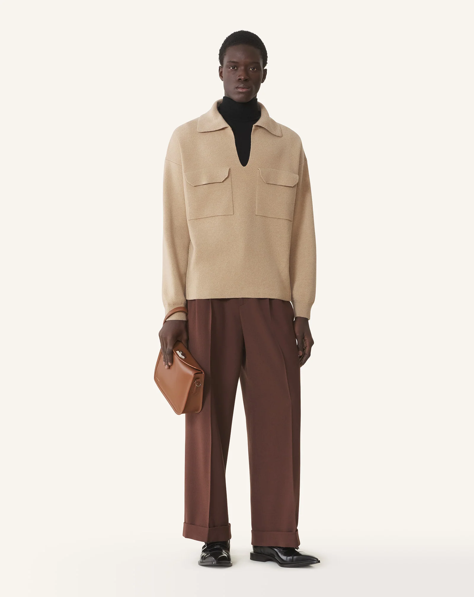 COMPAGNON CLUTCH BAG IN LEATHER - Image 2