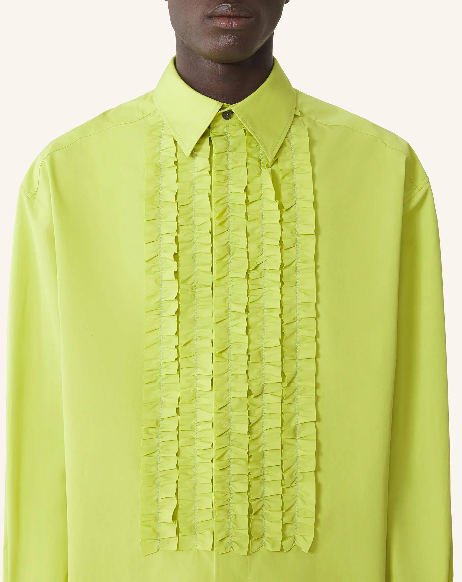 COTTON POPLIN BIB FRONT SHIRT - Image 5