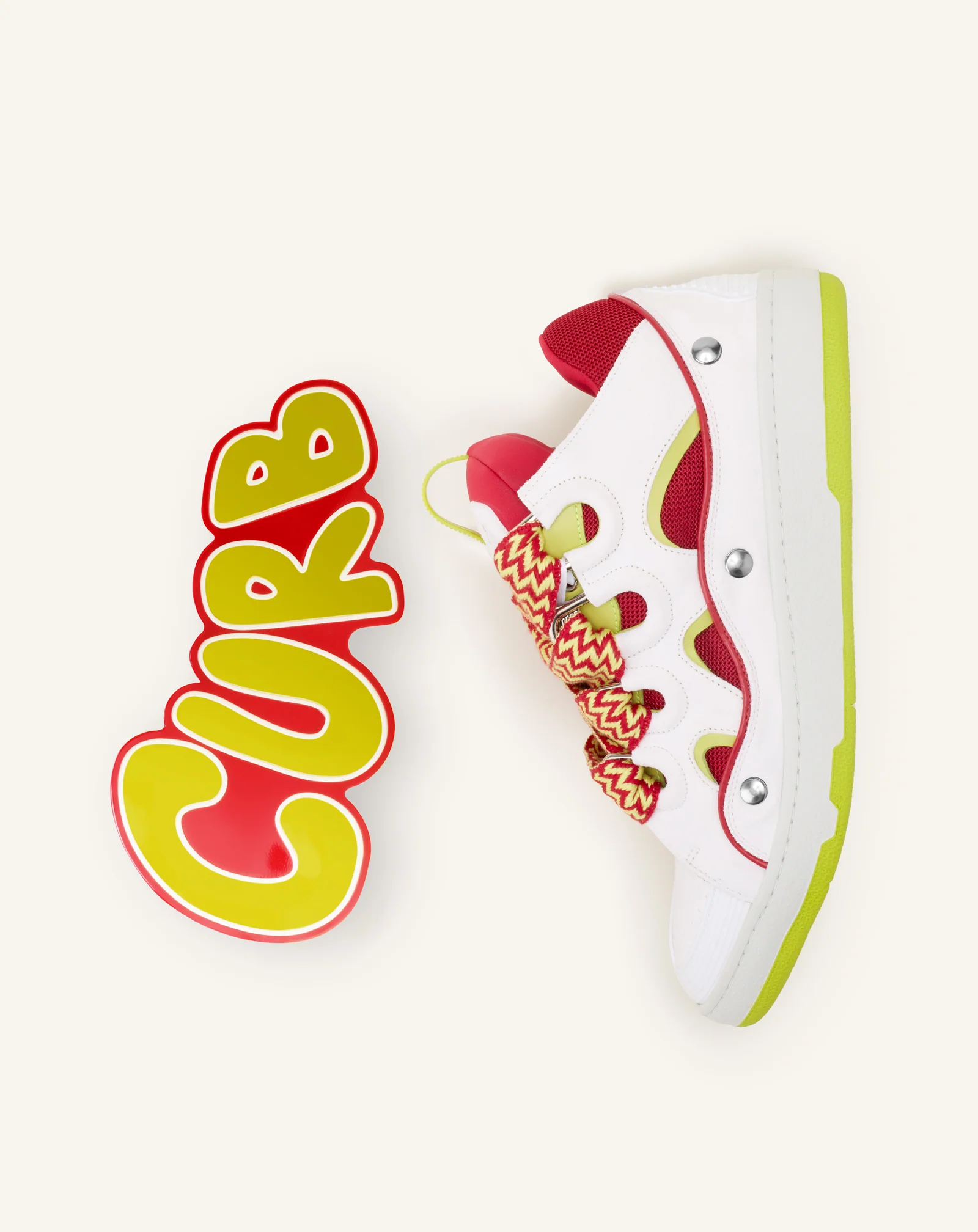 CURB PATCH  SNEAKERS IN LEATHER - Image 3