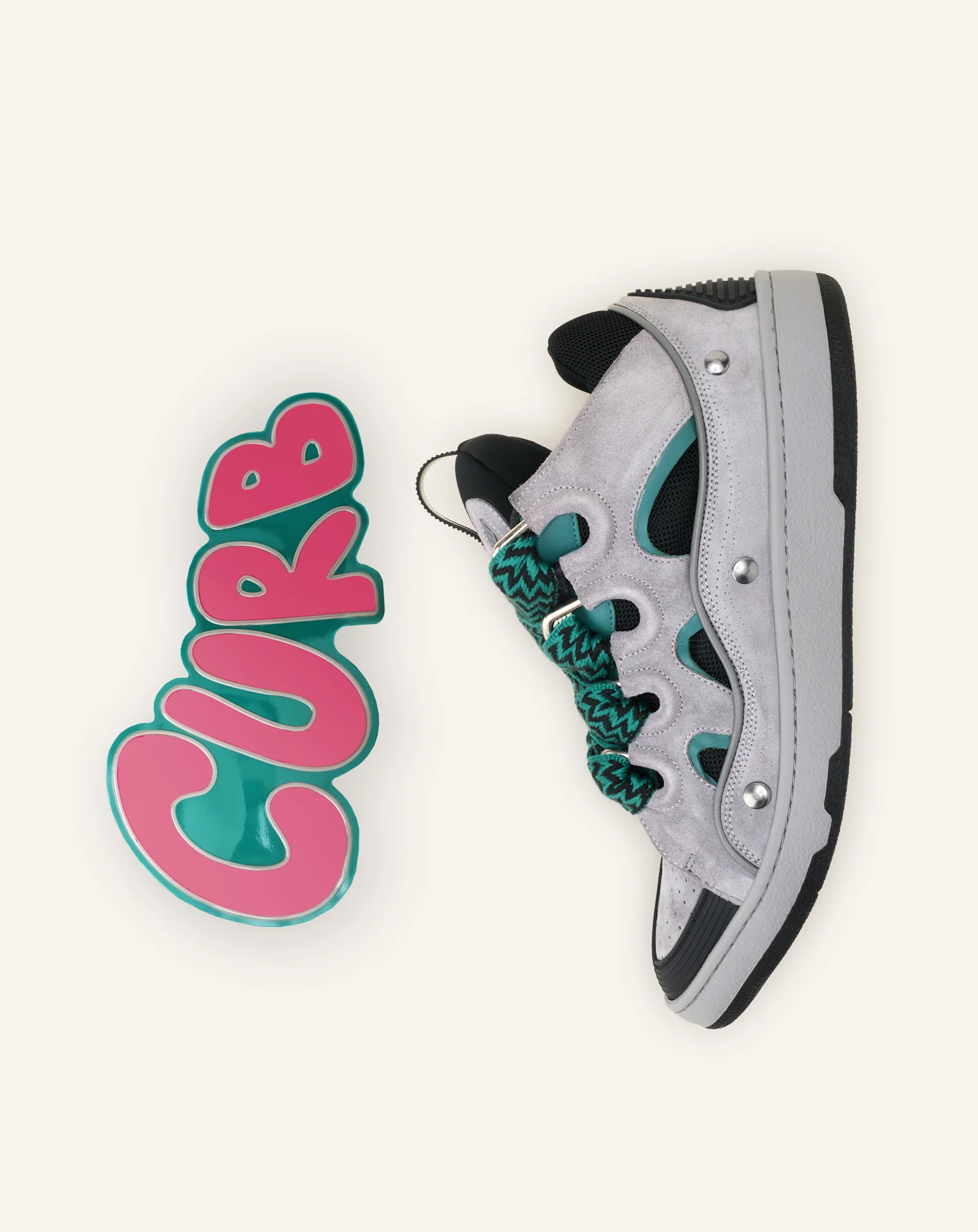CURB PATCH SNEAKERS IN LEATHER - Image 3