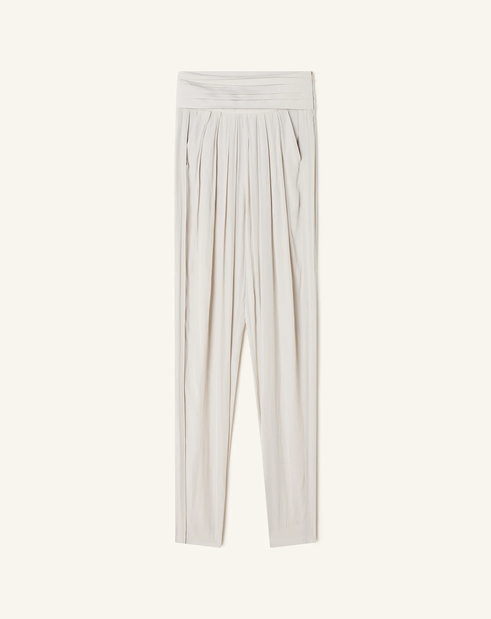 DRAPED CHARMEUSE PANTS