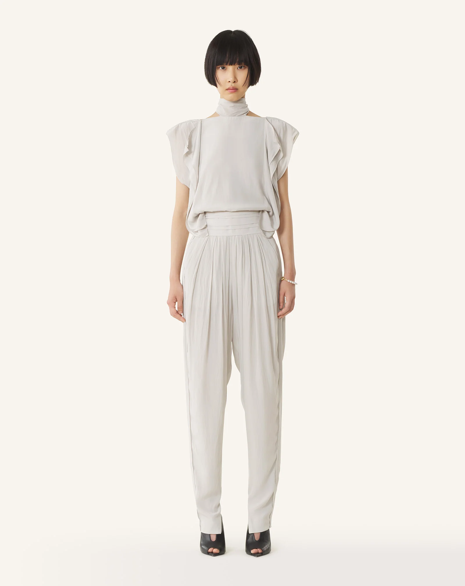 DRAPED CHARMEUSE PANTS - Image 2