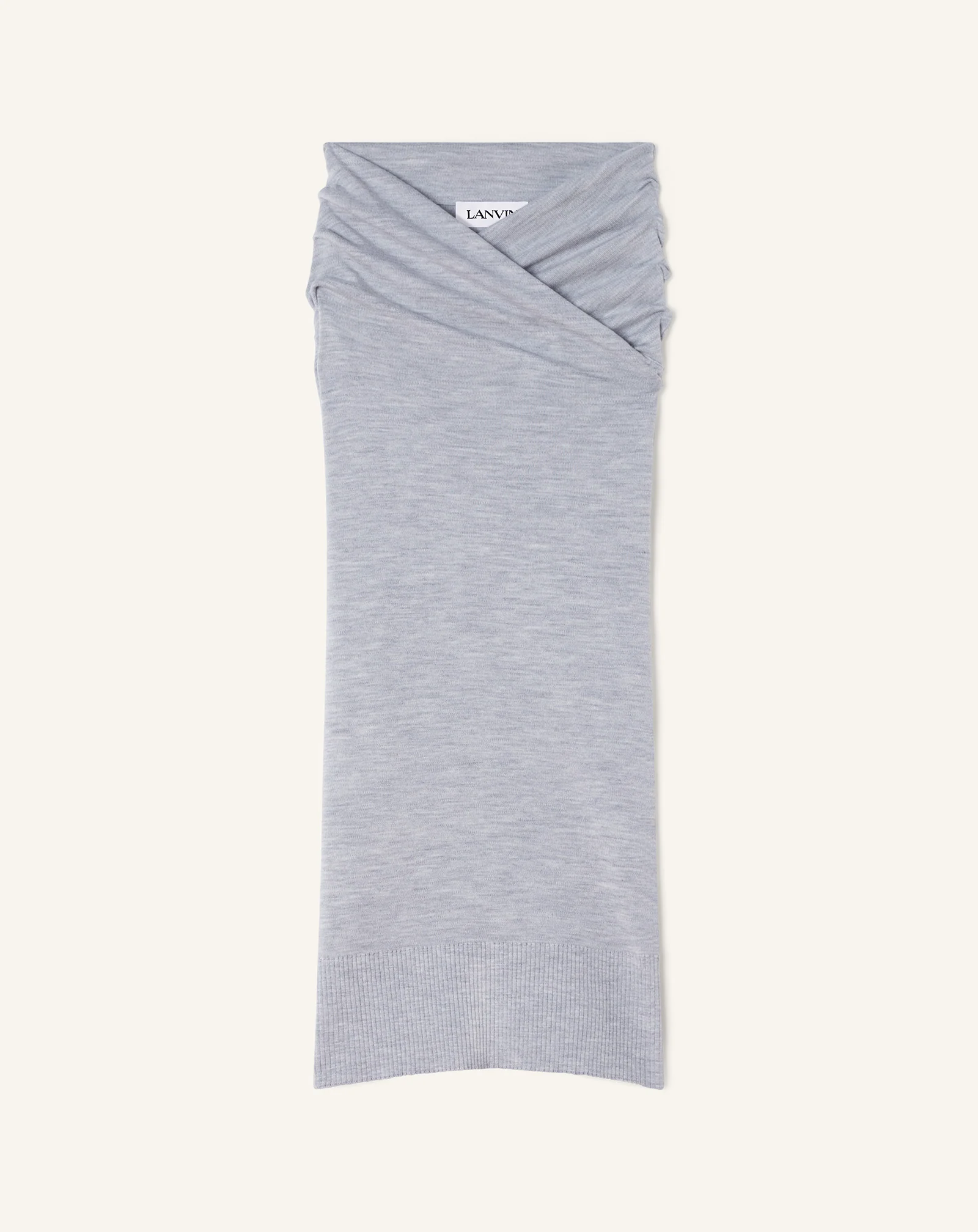 DRAPED MIDI SKIRT IN WOOL