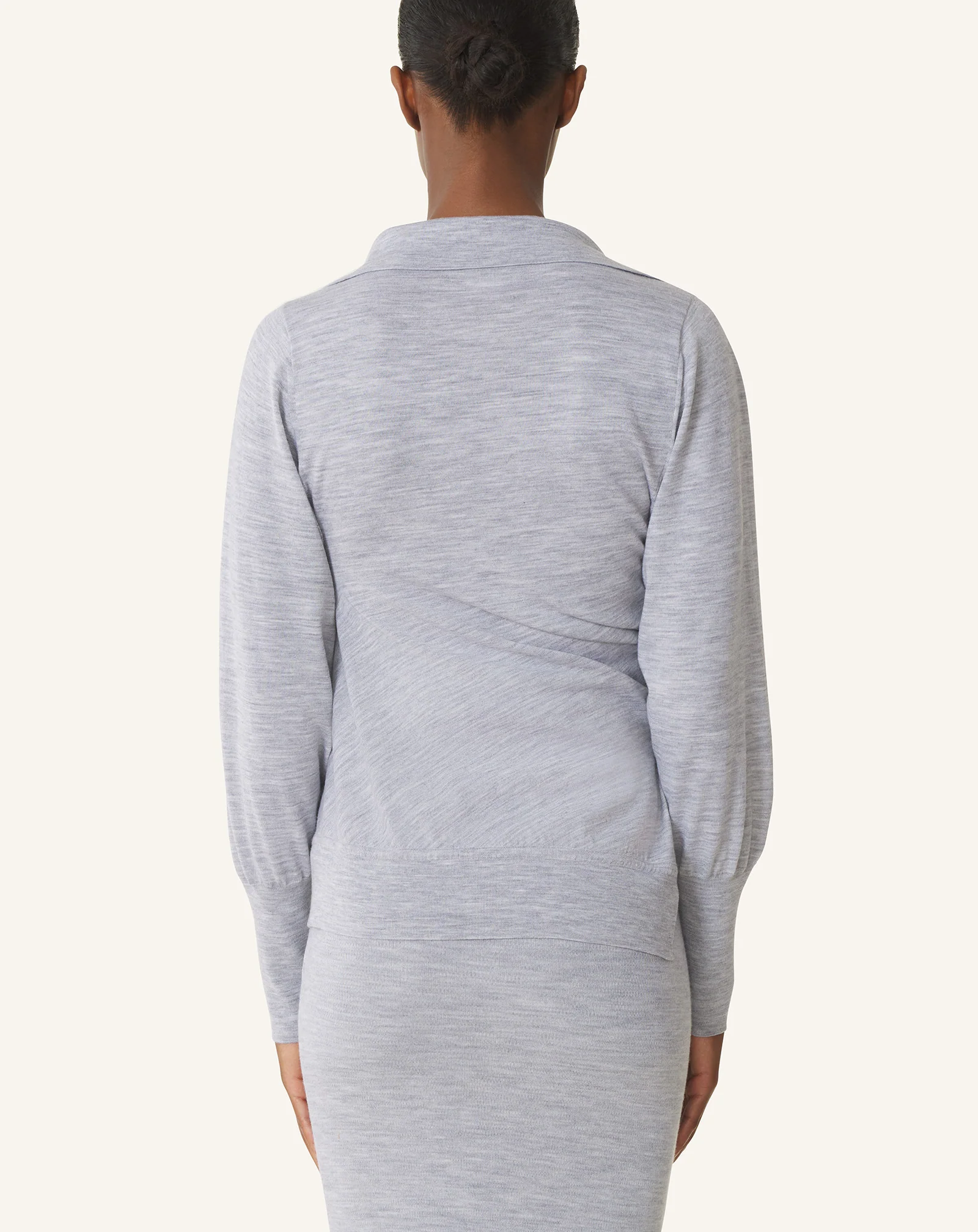 DRAPED WOOL CARDIGAN - Image 4