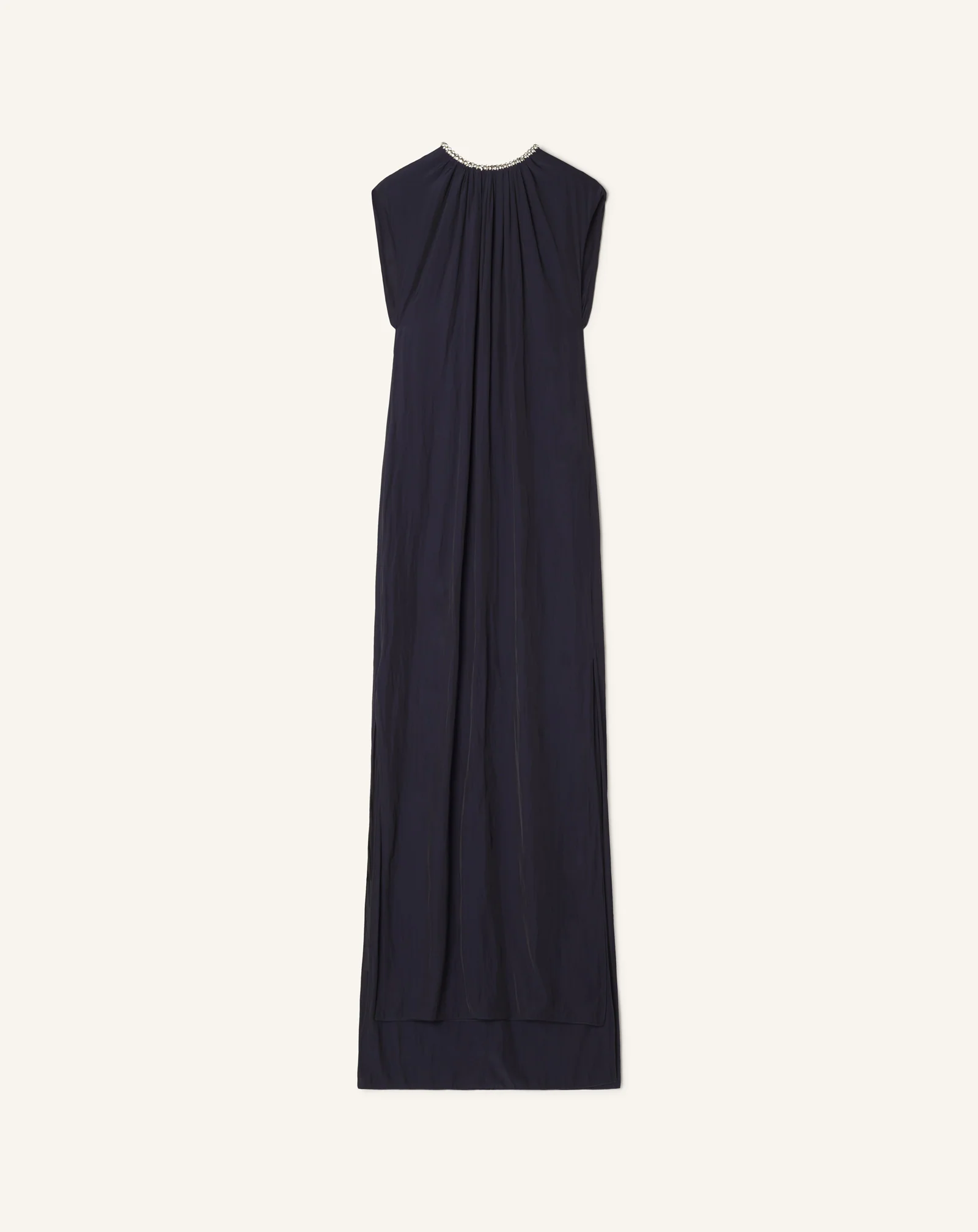 EMBROIDERED DRESS IN CHARMEUSE