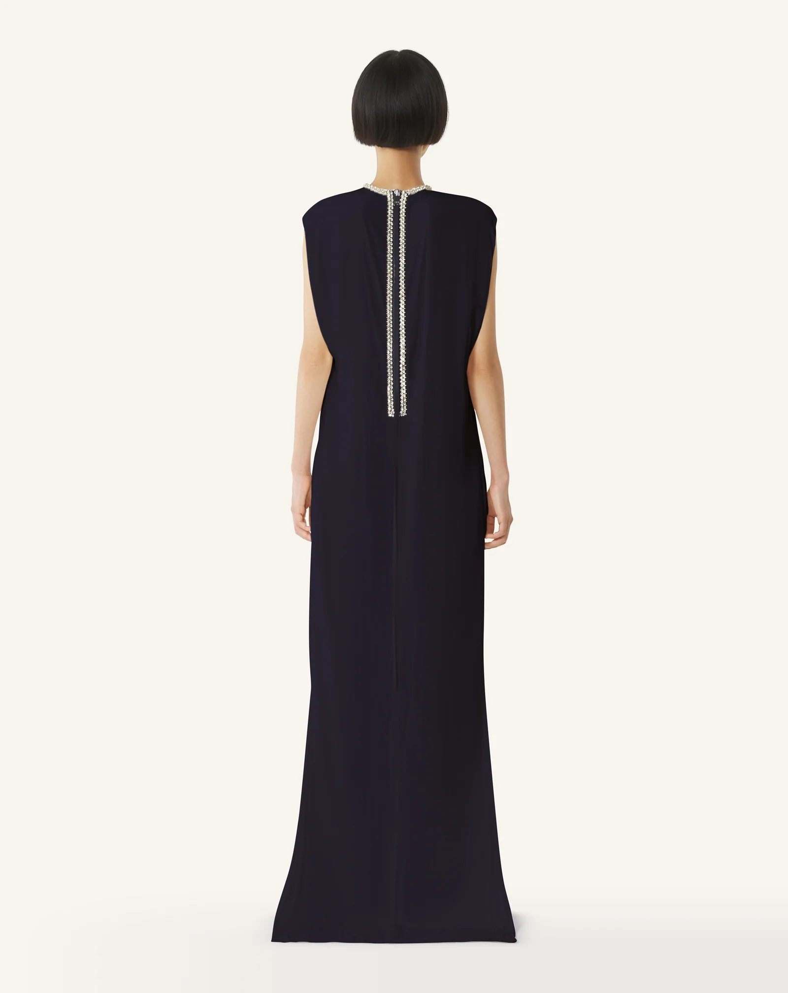 EMBROIDERED DRESS IN CHARMEUSE - Image 4