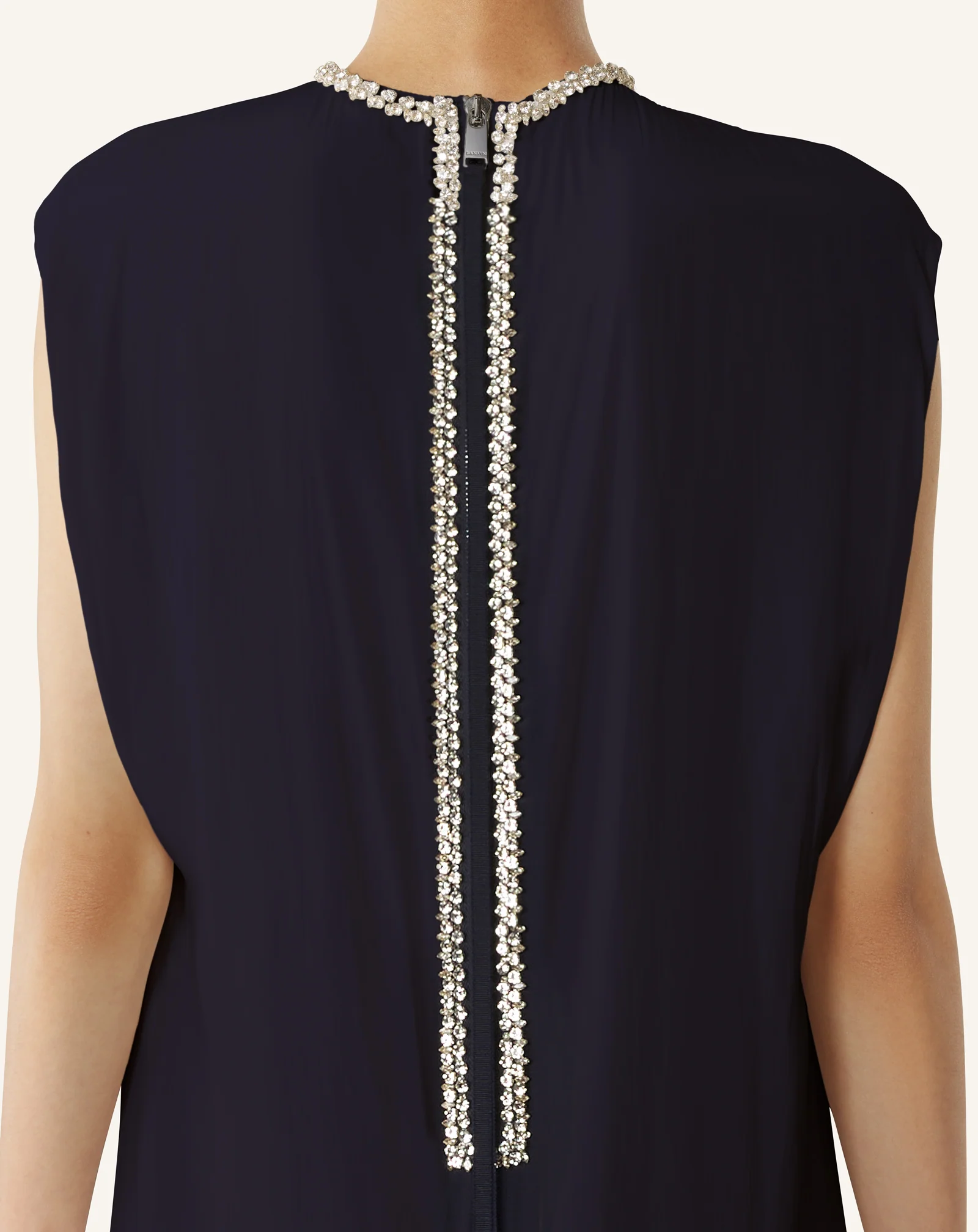 EMBROIDERED DRESS IN CHARMEUSE - Image 6