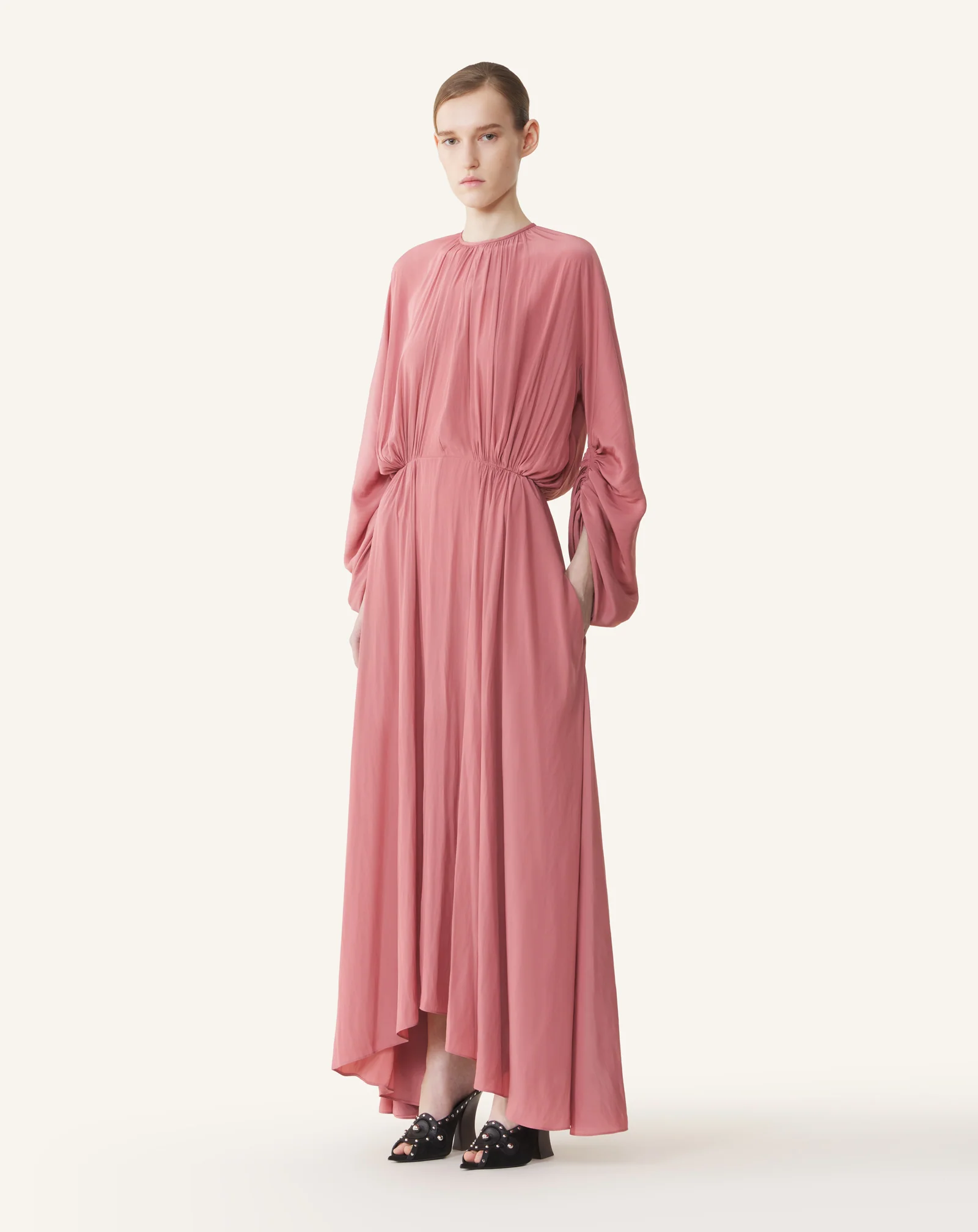 FITTED CHARMEUSE DRESS - Image 3