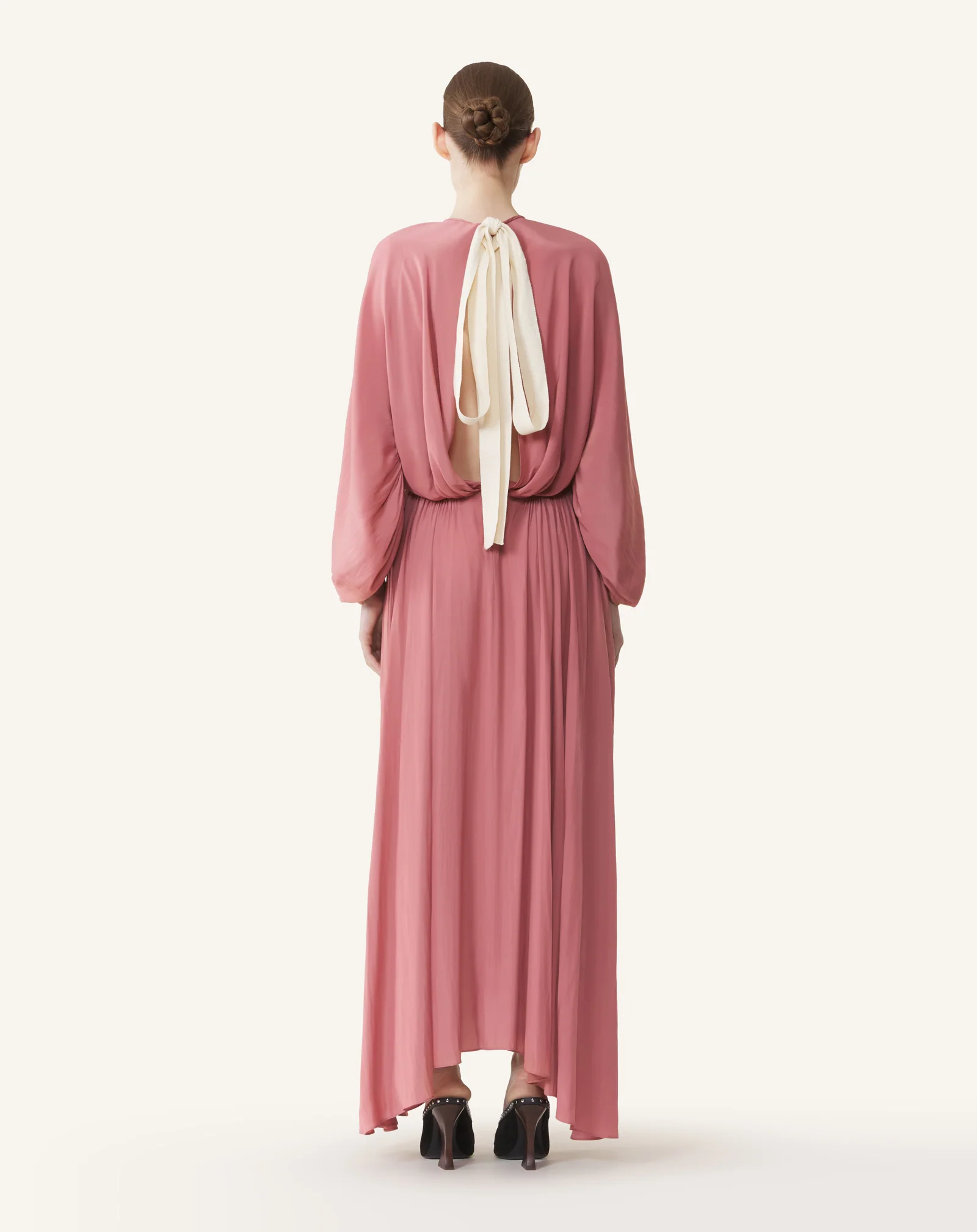 FITTED CHARMEUSE DRESS - Image 4
