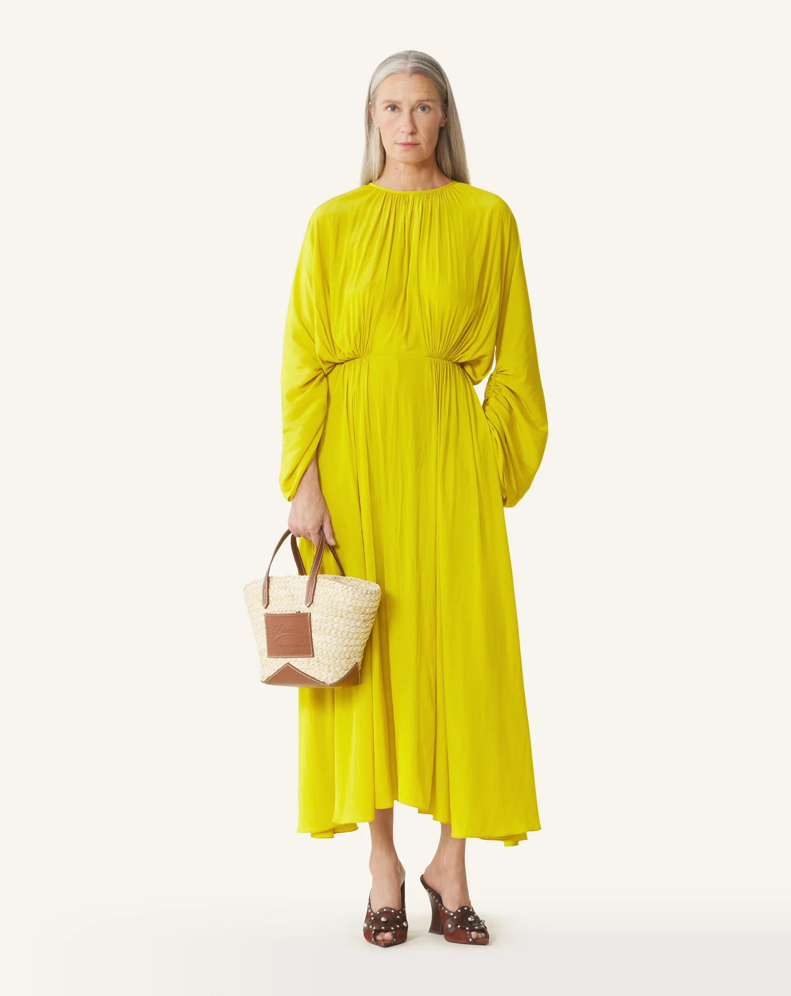FITTED CHARMEUSE DRESS - Image 2