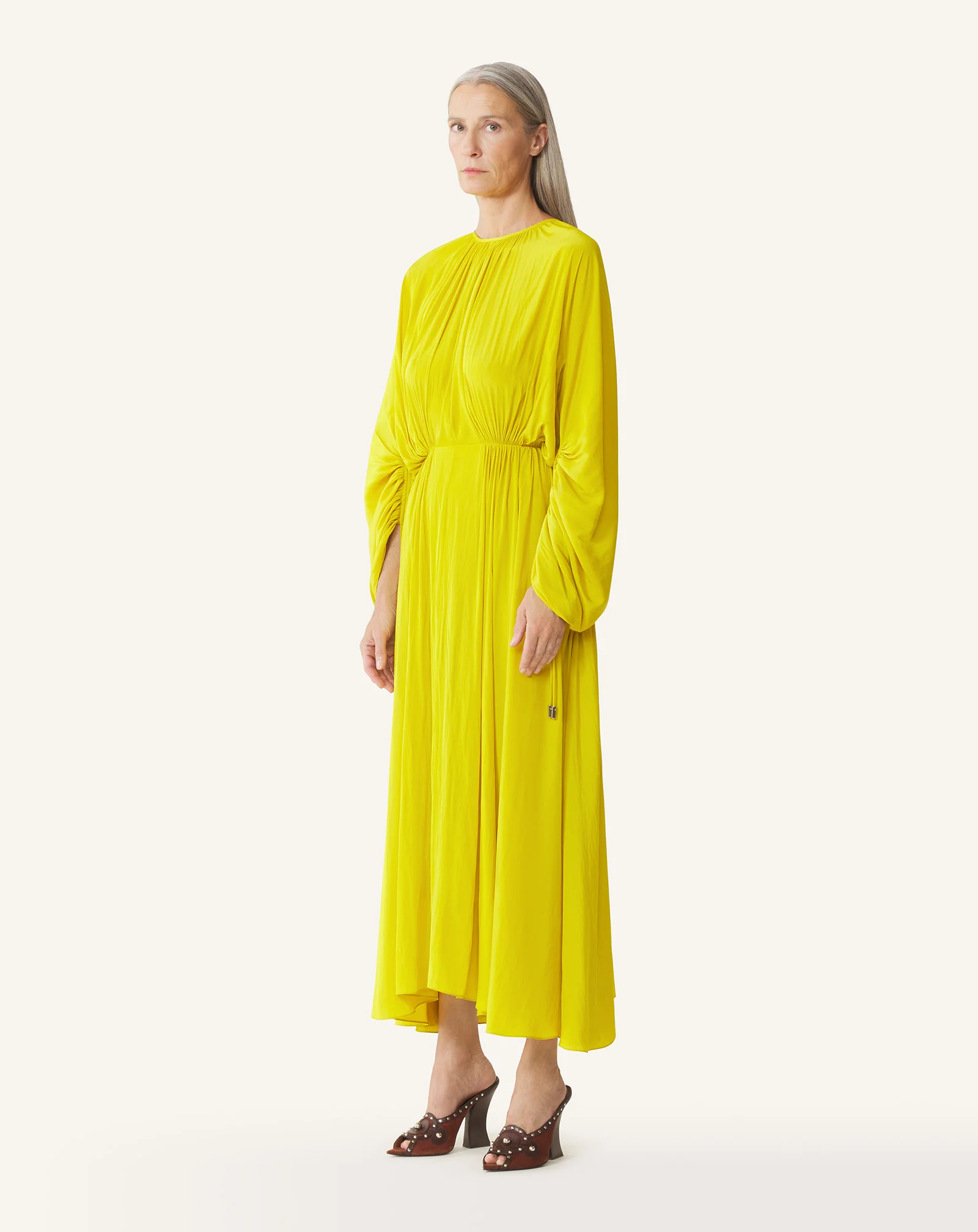 FITTED CHARMEUSE DRESS - Image 3