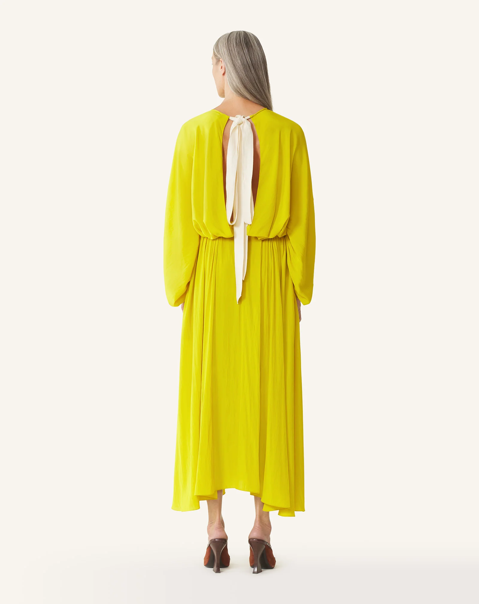 FITTED CHARMEUSE DRESS - Image 4