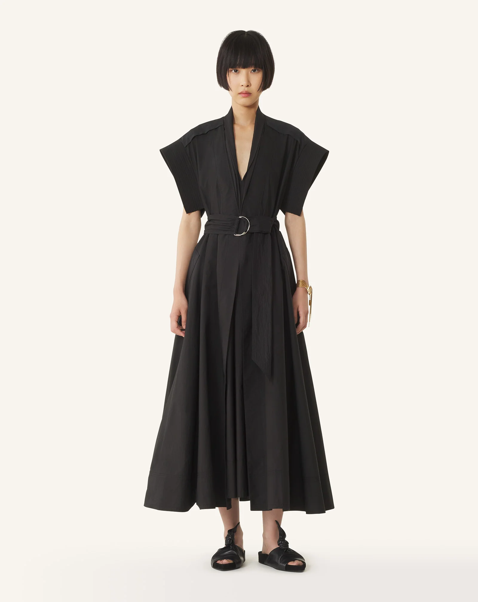 FLARED DRESS IN COTTON POPLIN - Image 2
