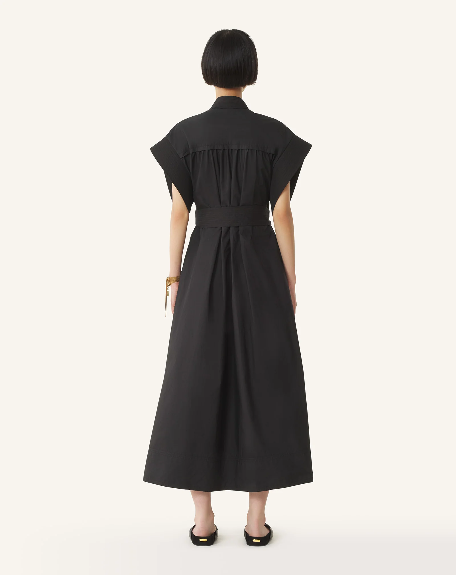 FLARED DRESS IN COTTON POPLIN - Image 4