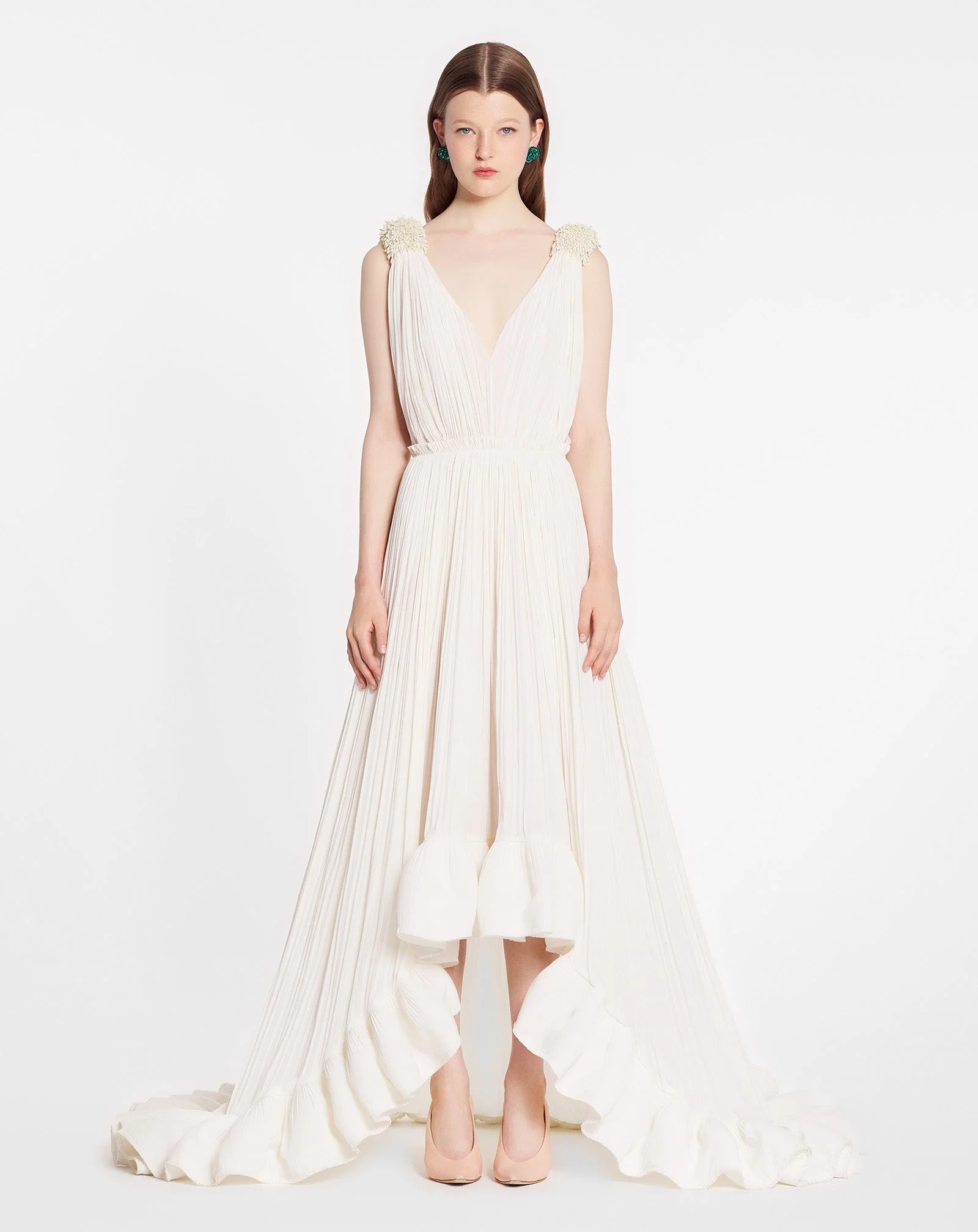 FLOOR LENGTH EVENING GOWN IN CHARMEUSE - Image 3