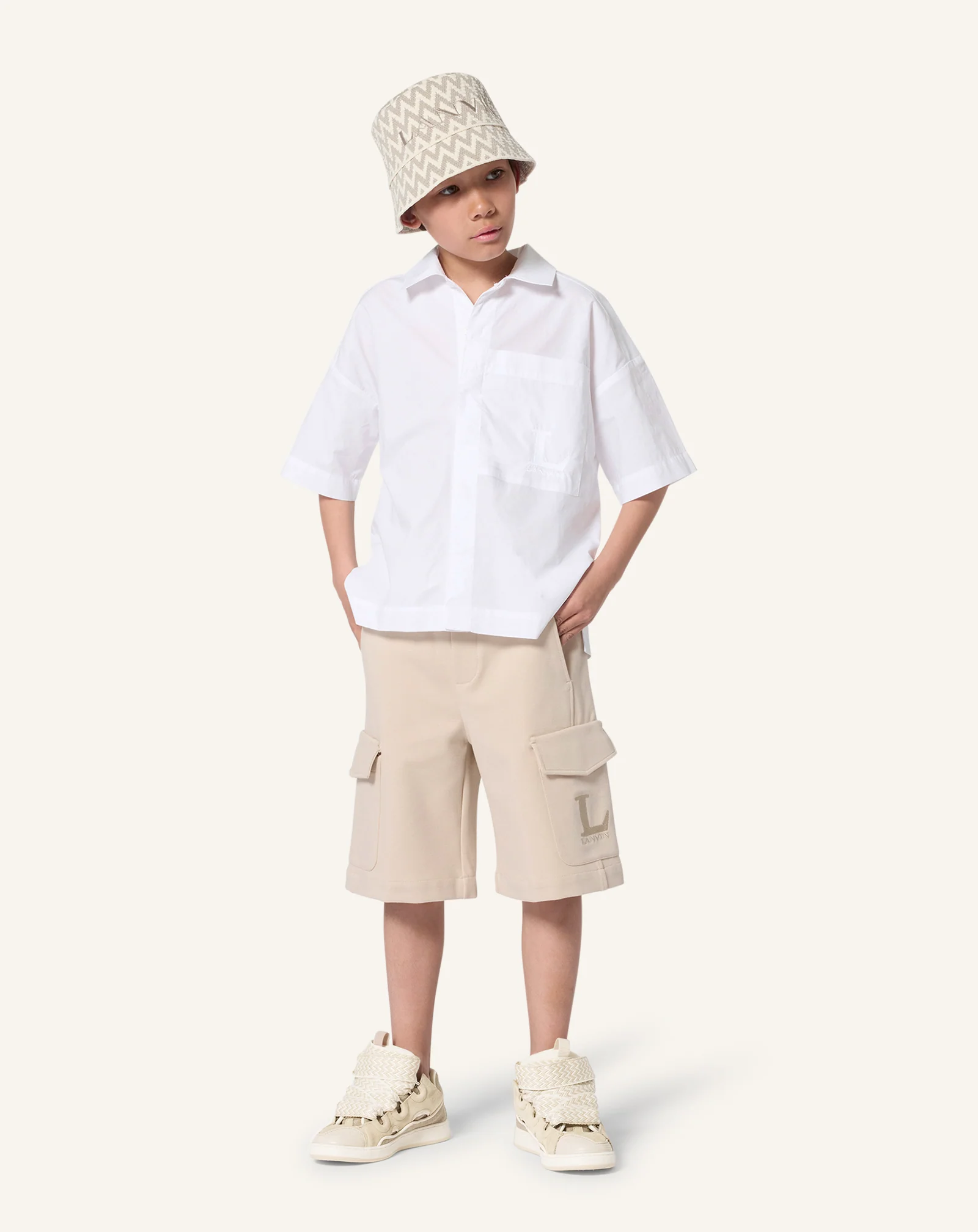 KNITTED FABRIC BUCKET HAT - Image 5