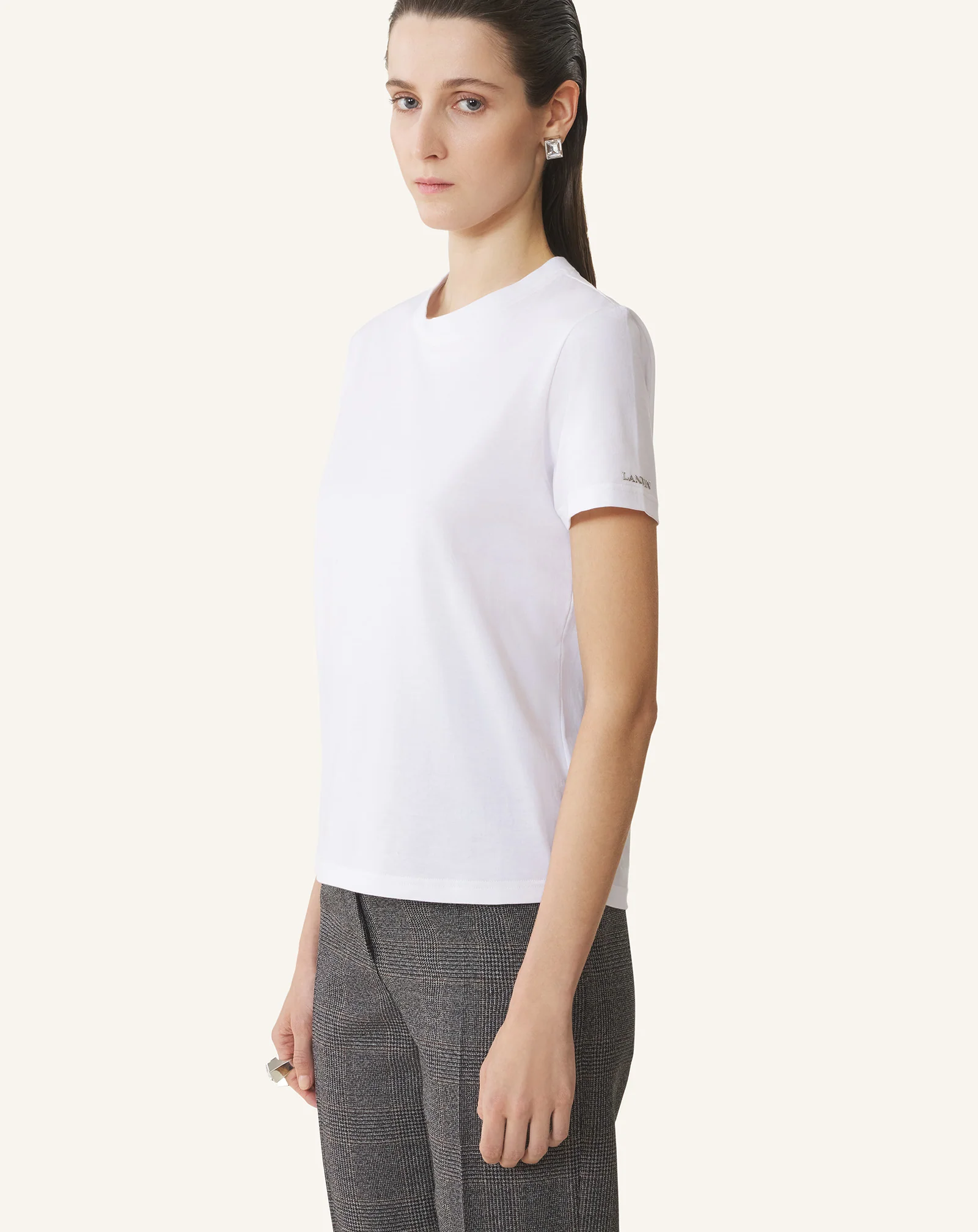 COTTON T-SHIRT WITH RIBBON DETAIL - Image 3