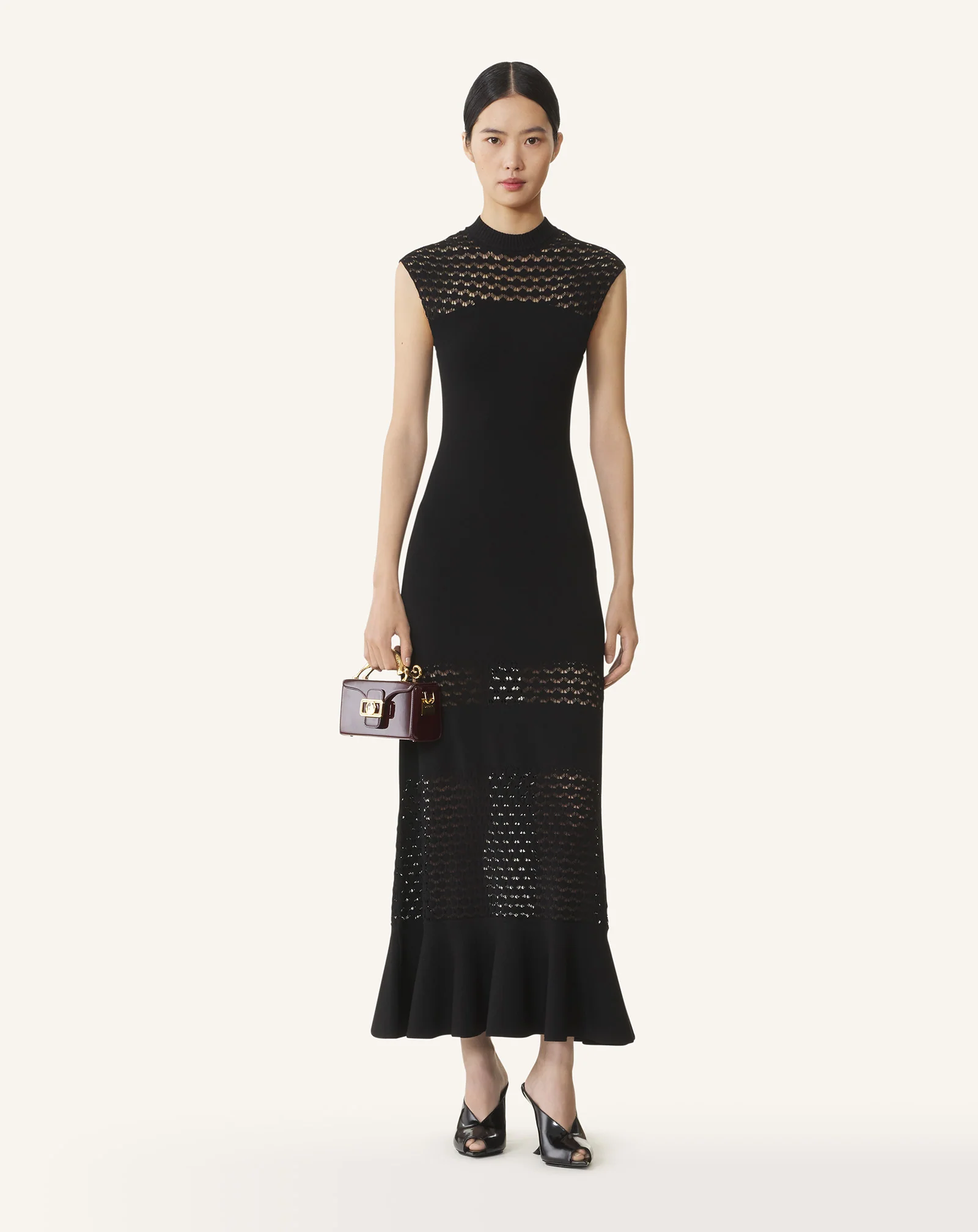 LACE DETAIL DRESS IN VISCOSE - Image 2