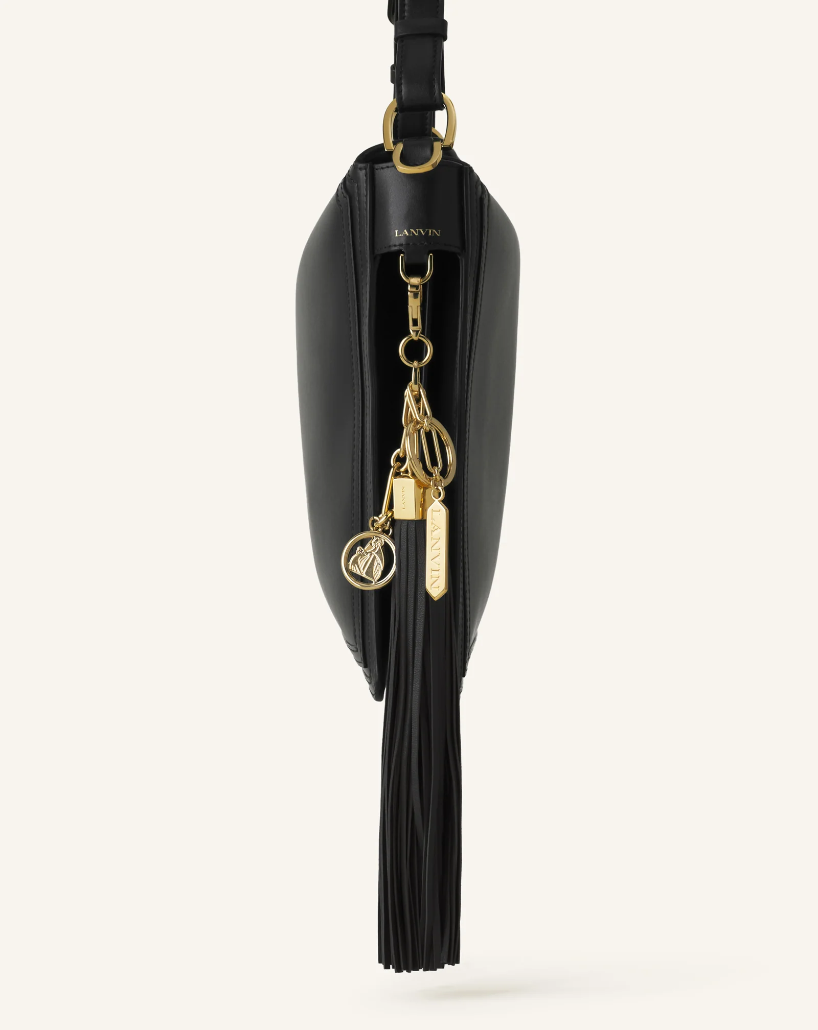 LARGE LEATHER POMPOM BAG CHARM - Image 2