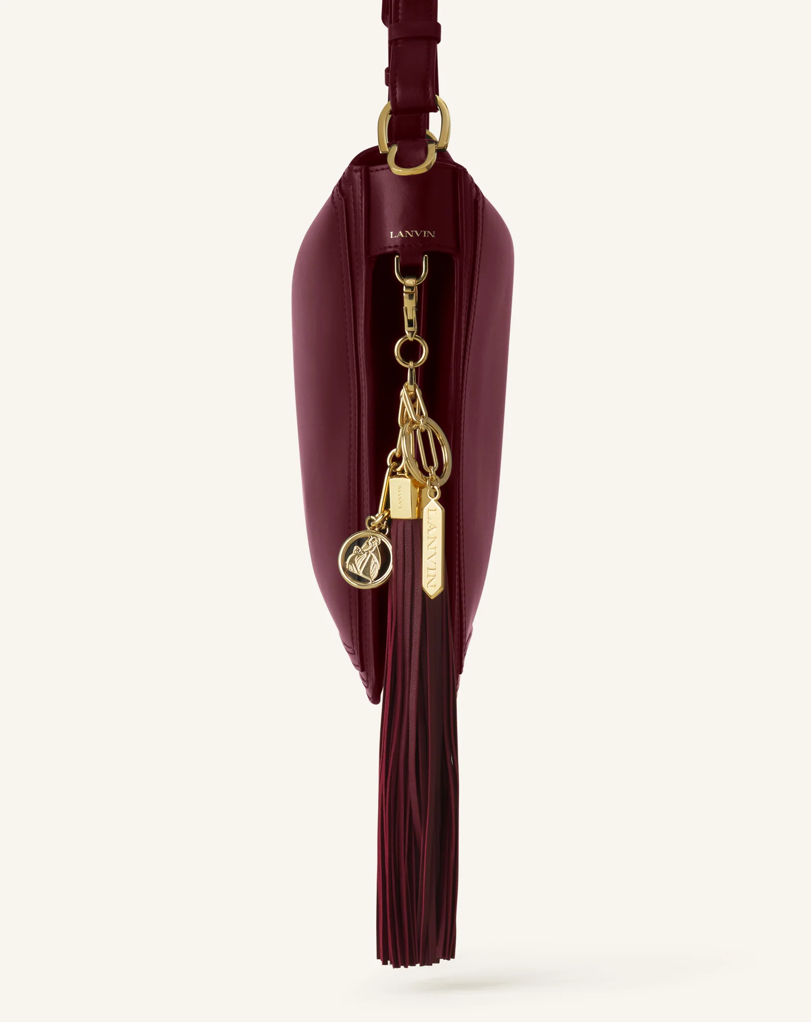 LARGE LEATHER POMPOM BAG CHARM - Image 2