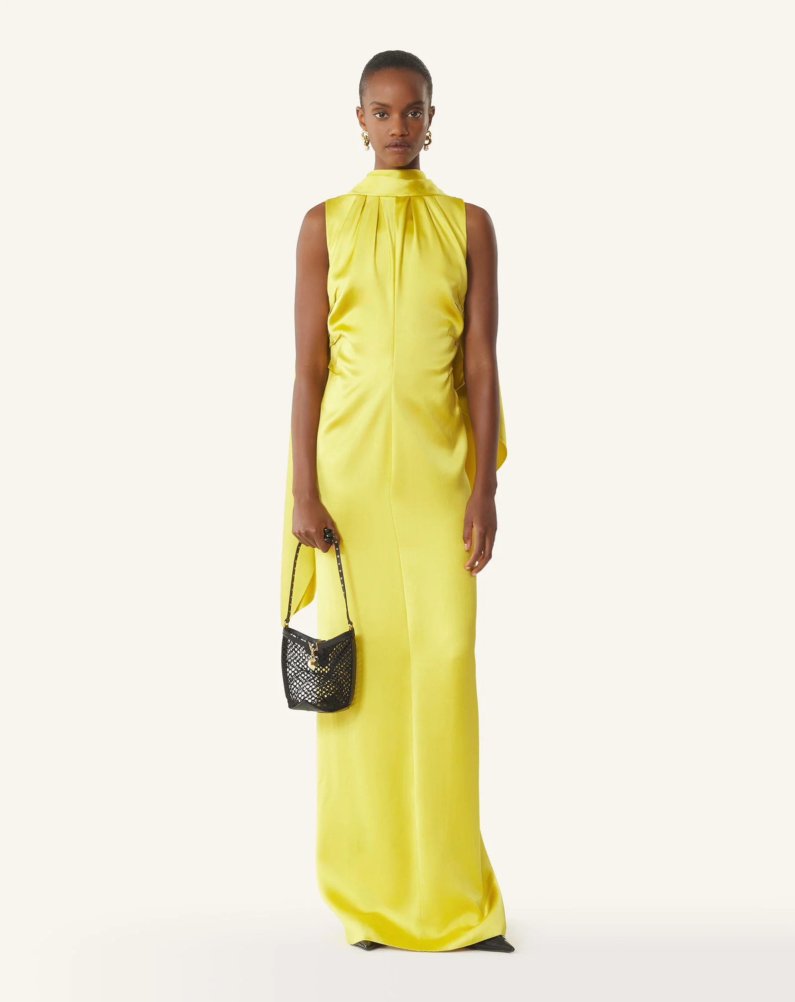 LONG SATIN DRESS - Image 2