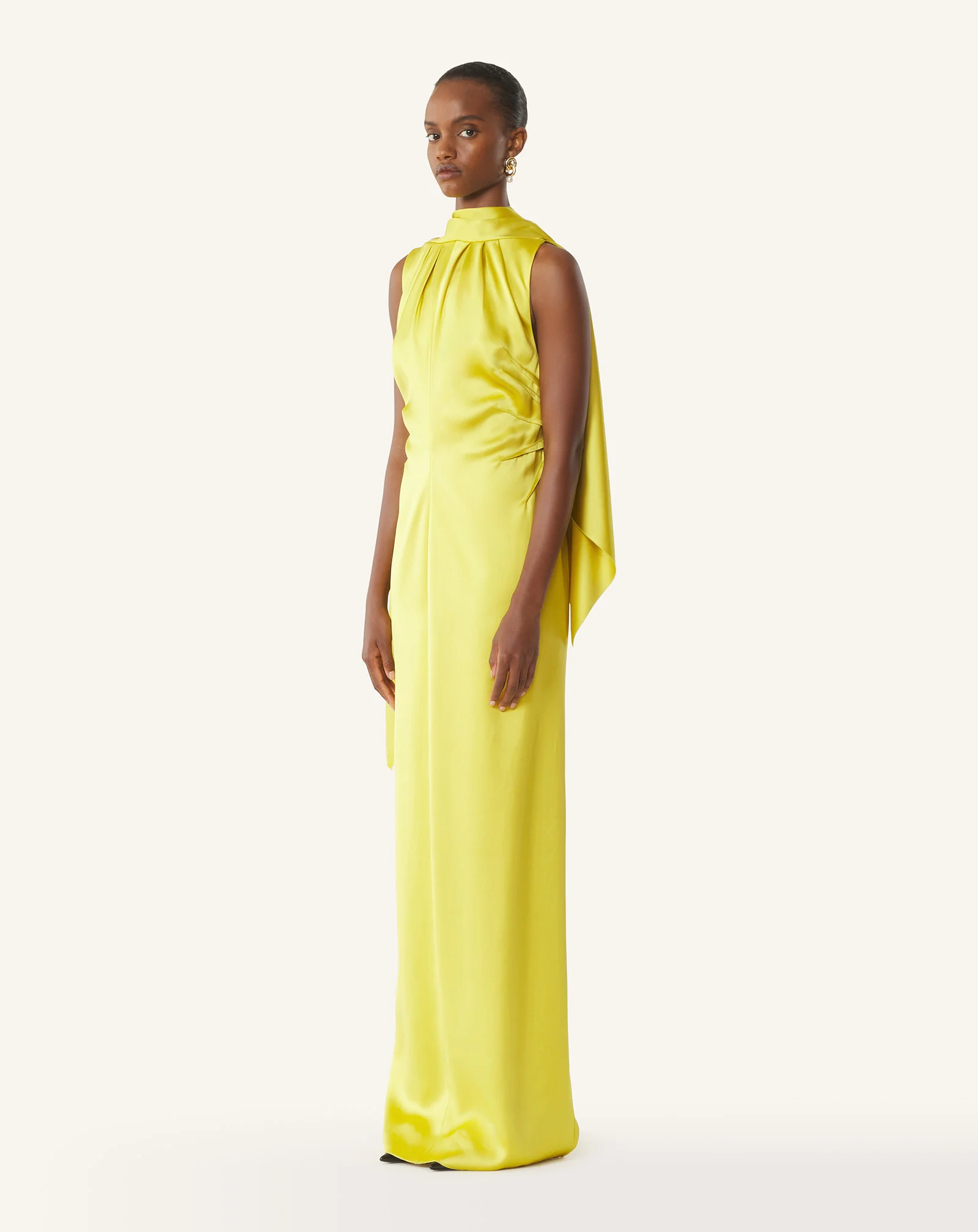 LONG SATIN DRESS - Image 3