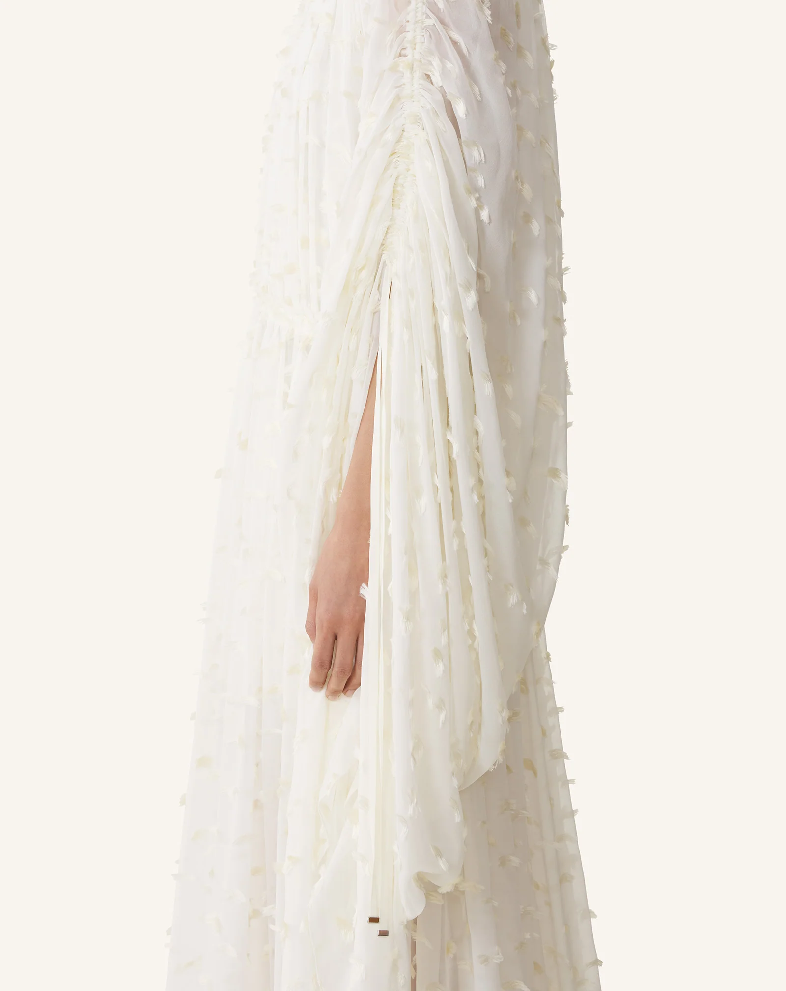 LONG DRESS IN PLUMETIS SILK - Image 6