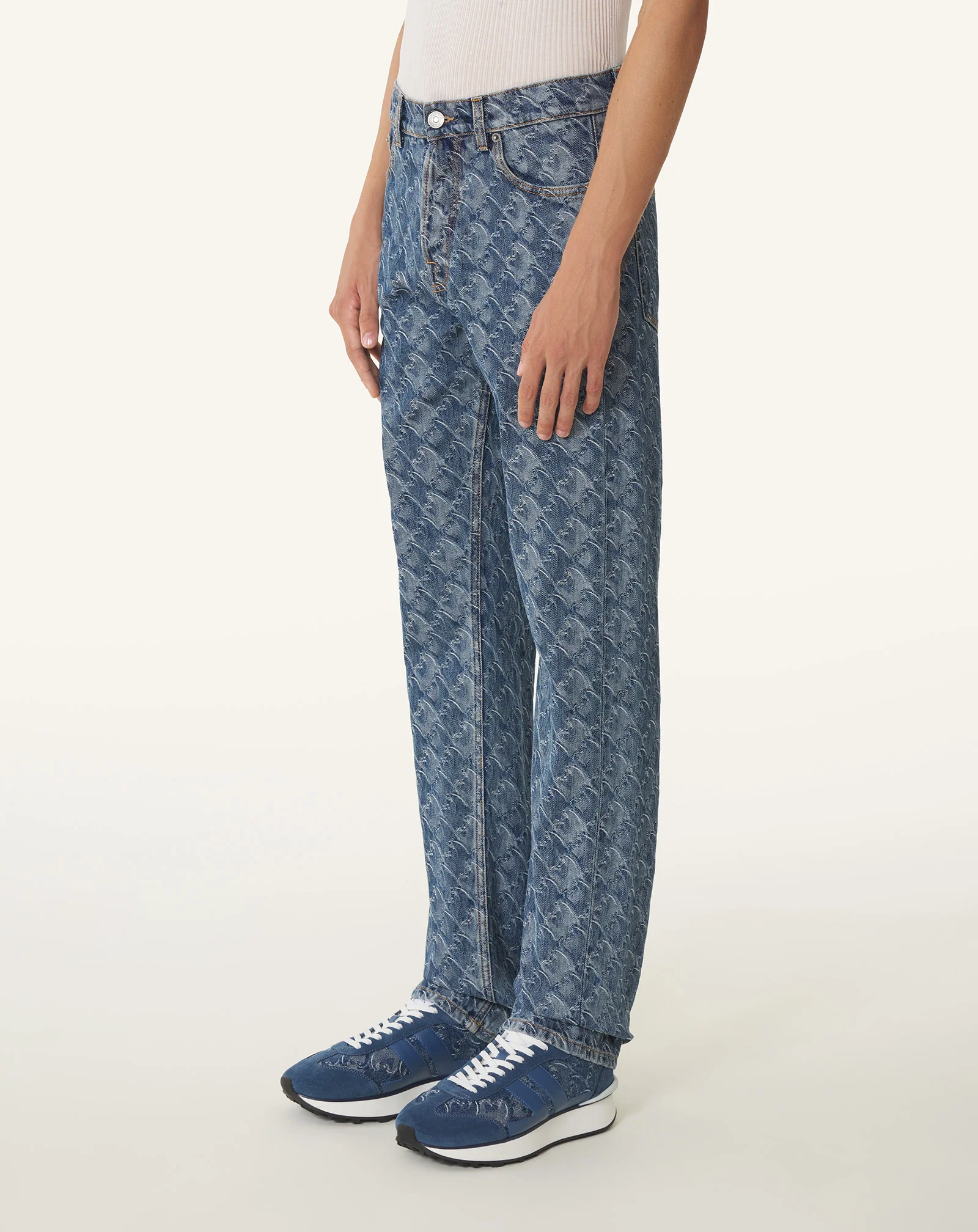 LUNAR YEAR JACQUARD DENIM PANTS - Image 3
