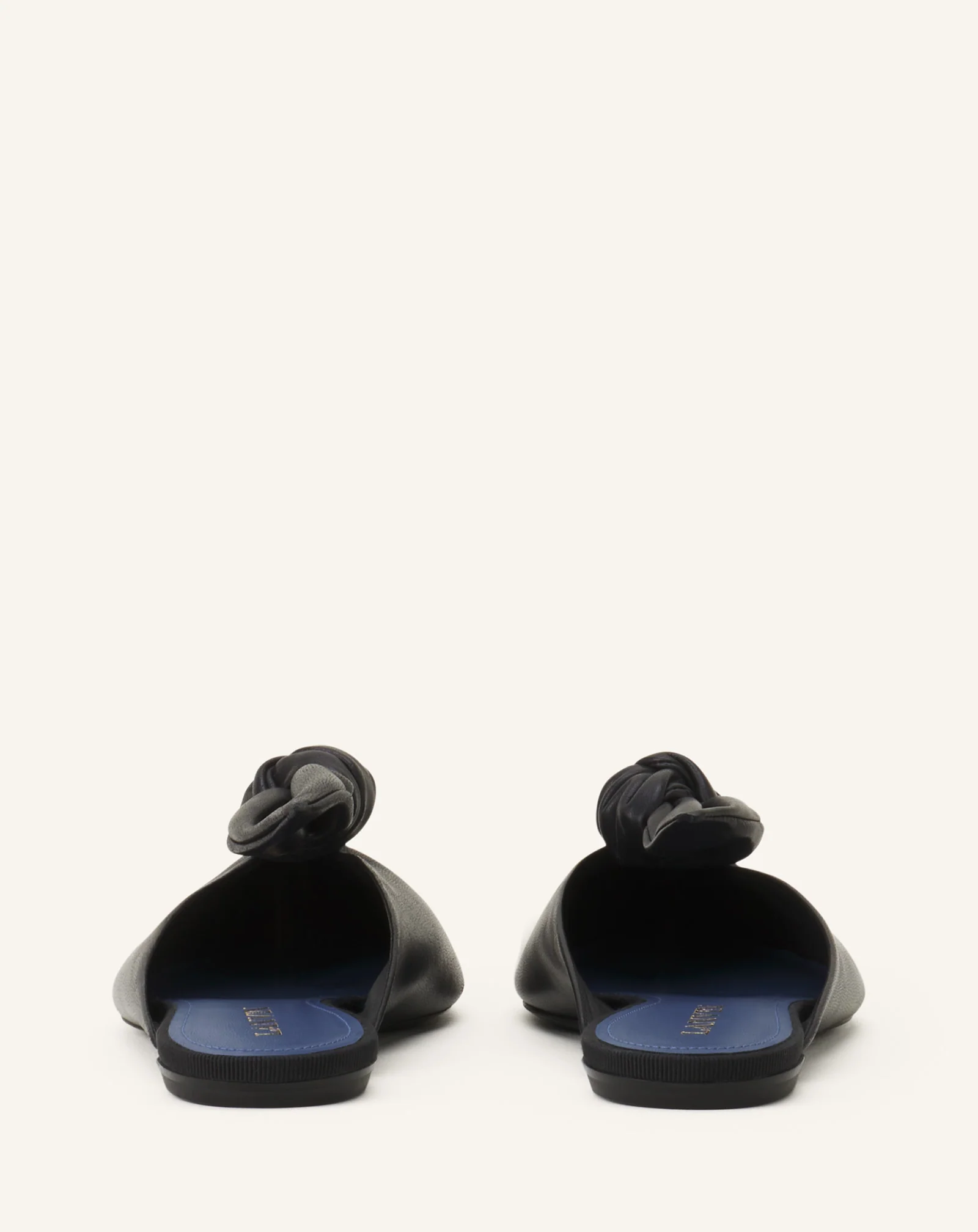 MIDNIGHT STEP MULES WITH A LEATHER BOW - Image 3