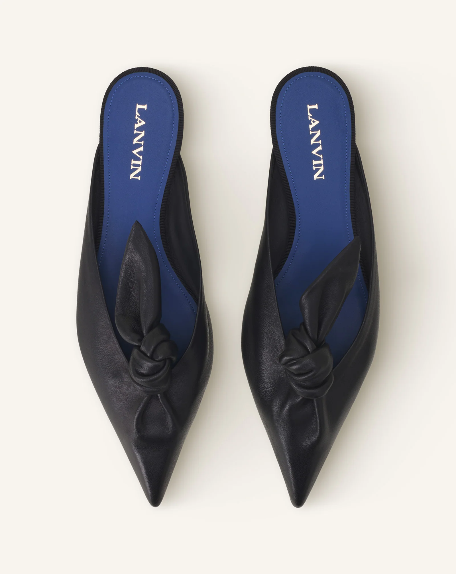 MIDNIGHT STEP MULES WITH A LEATHER BOW - Image 4