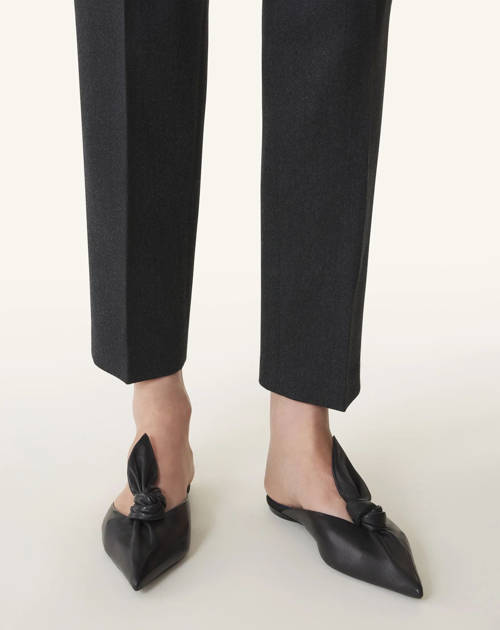 MIDNIGHT STEP MULES WITH A LEATHER BOW - Image 6