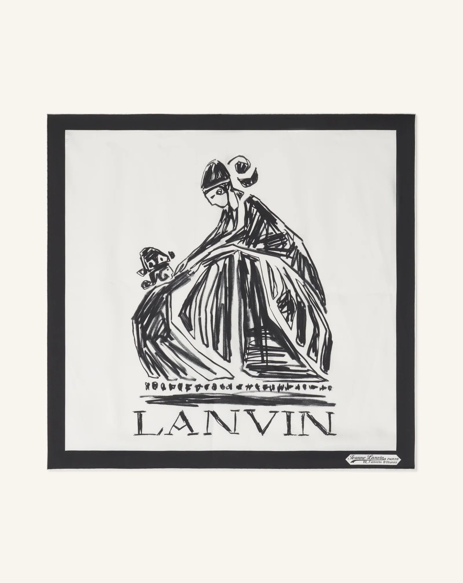 MOTHER & DAUGHTER PRINTED SILK SCARF