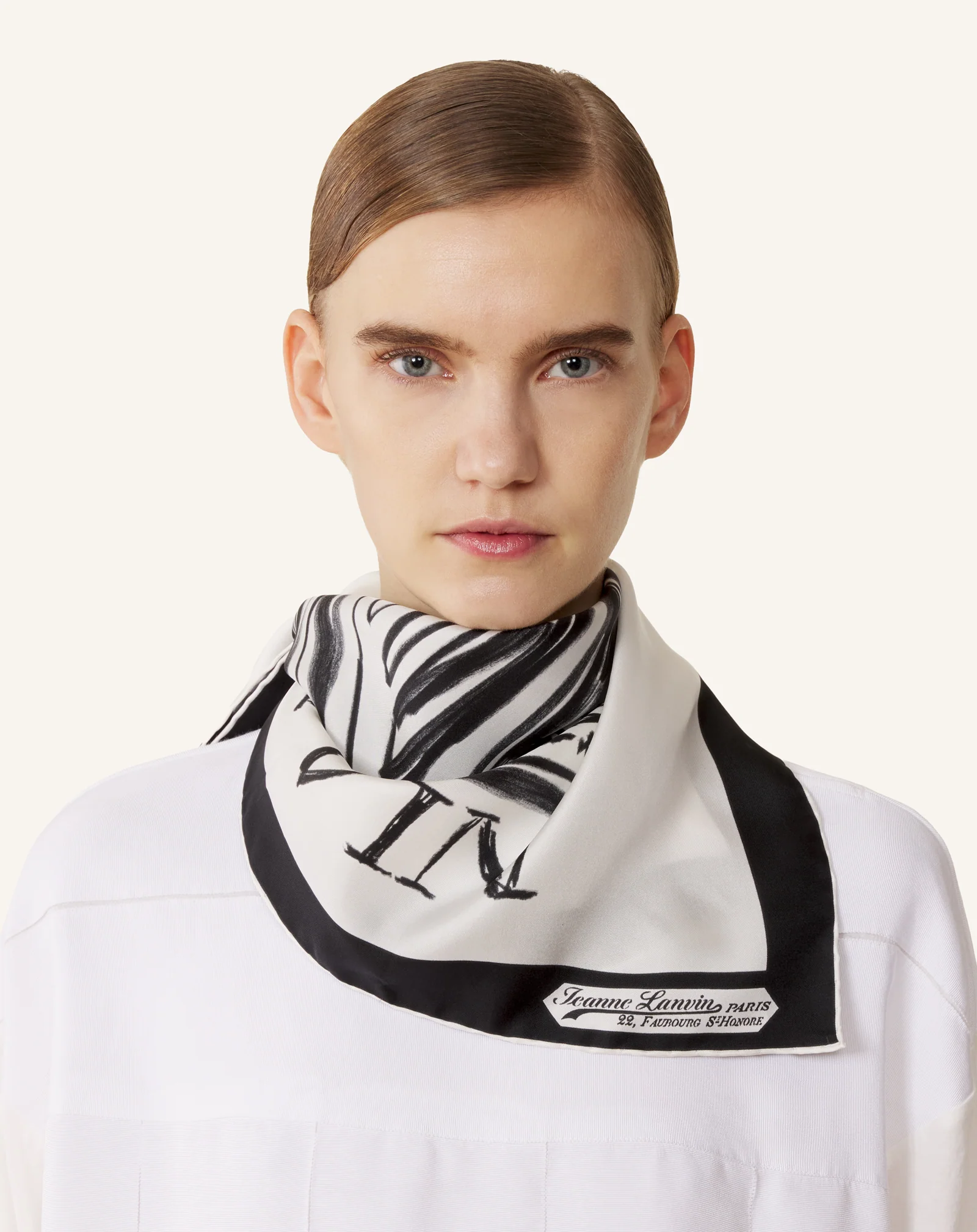 MOTHER & DAUGHTER PRINTED SILK SCARF - Image 2