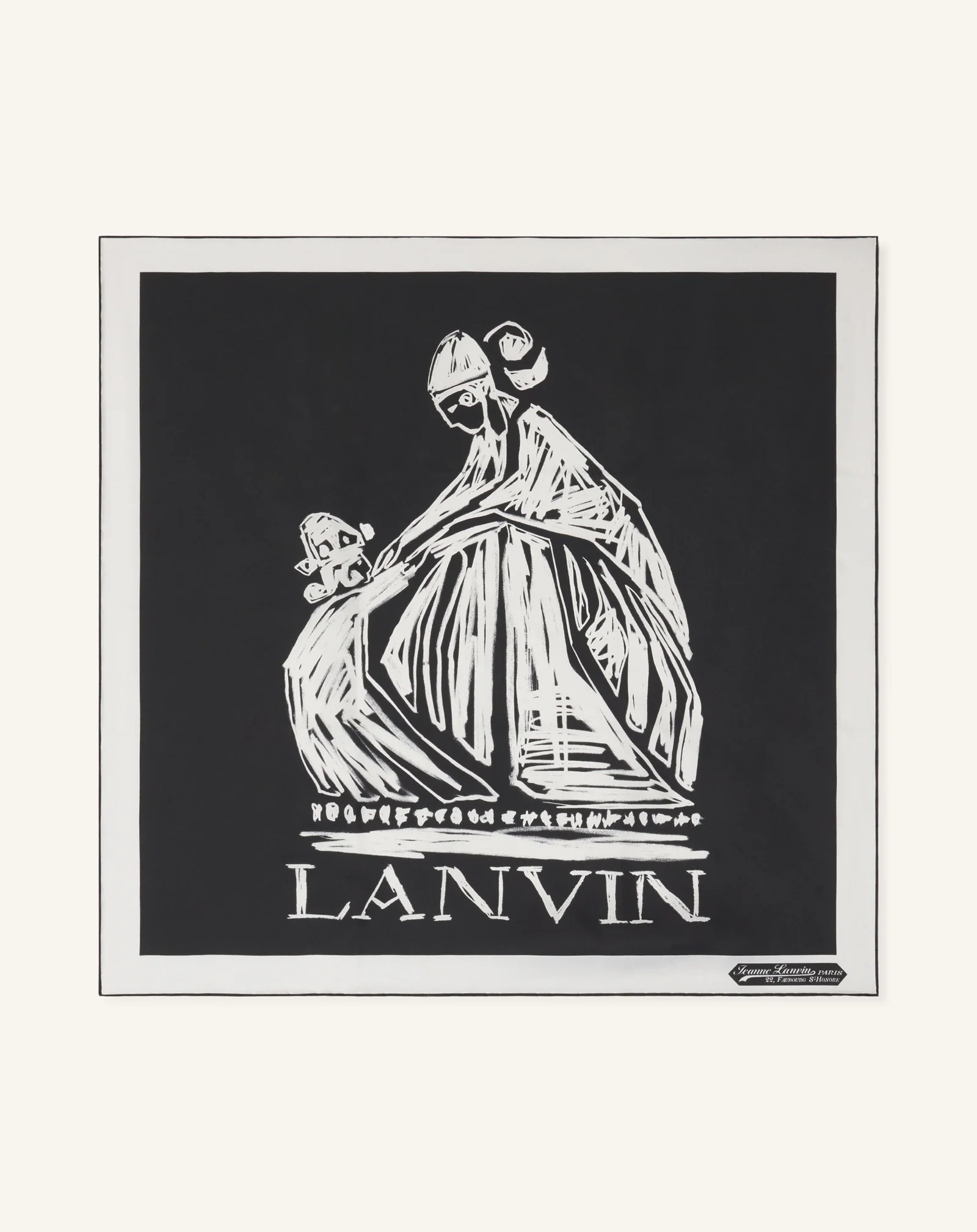 MOTHER & DAUGHTER PRINTED SILK SCARF