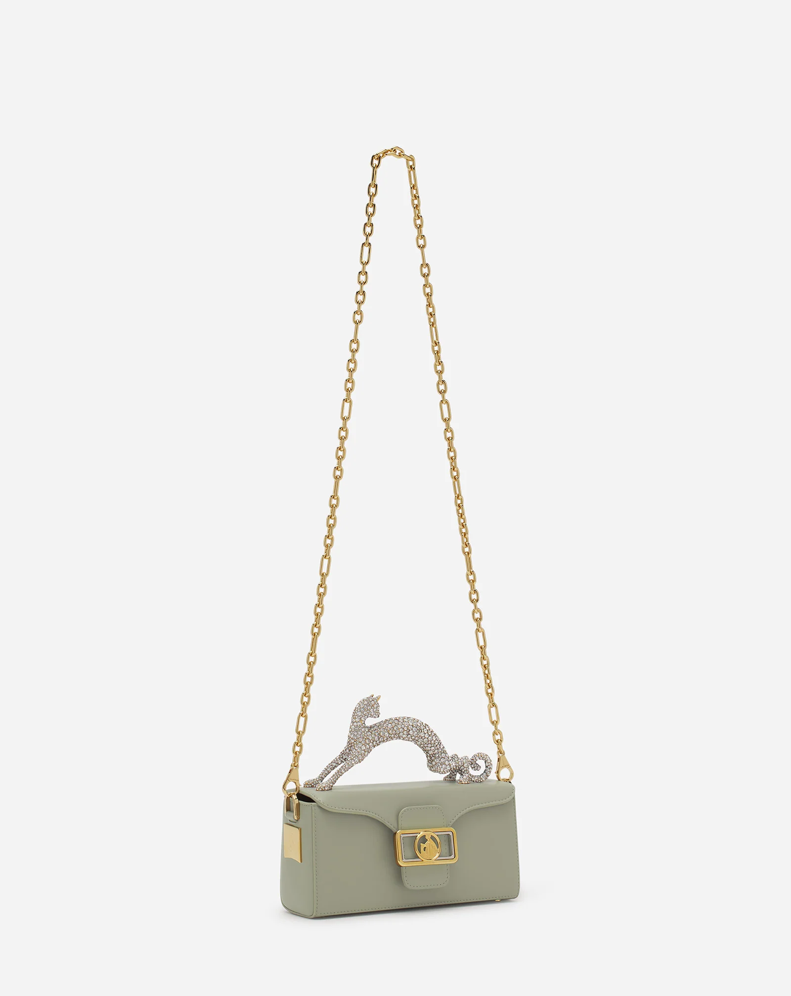 PENCIL CAT NANO BAG IN LEATHER AND RHINESTONES - Image 3