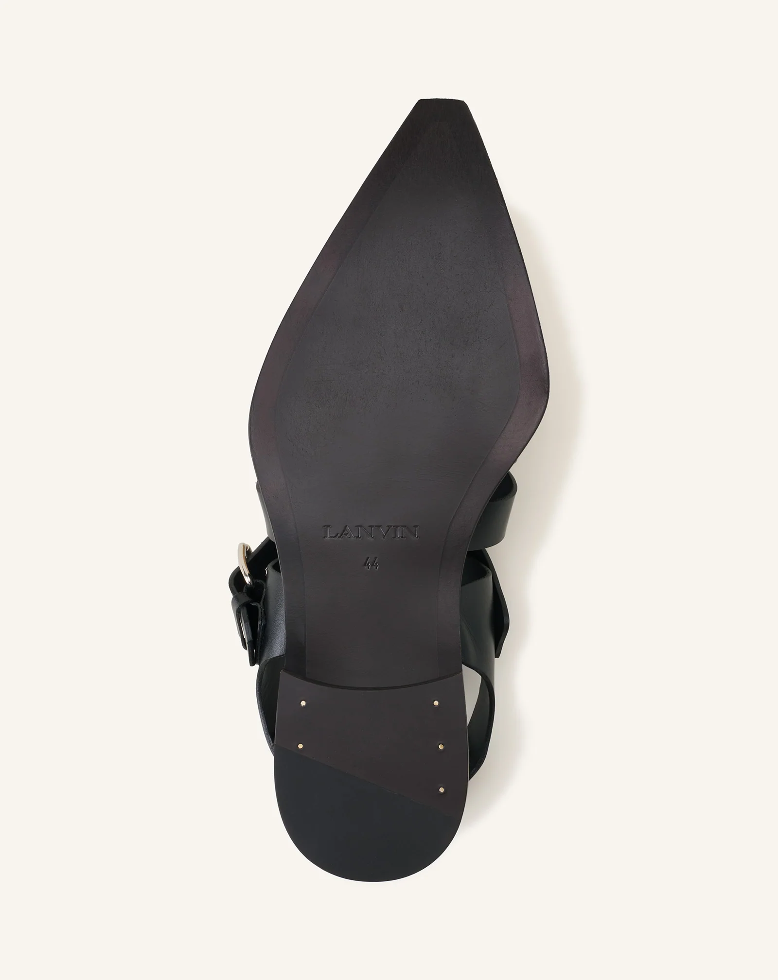 POINTED-TOE LEATHER SANDALS - Image 6