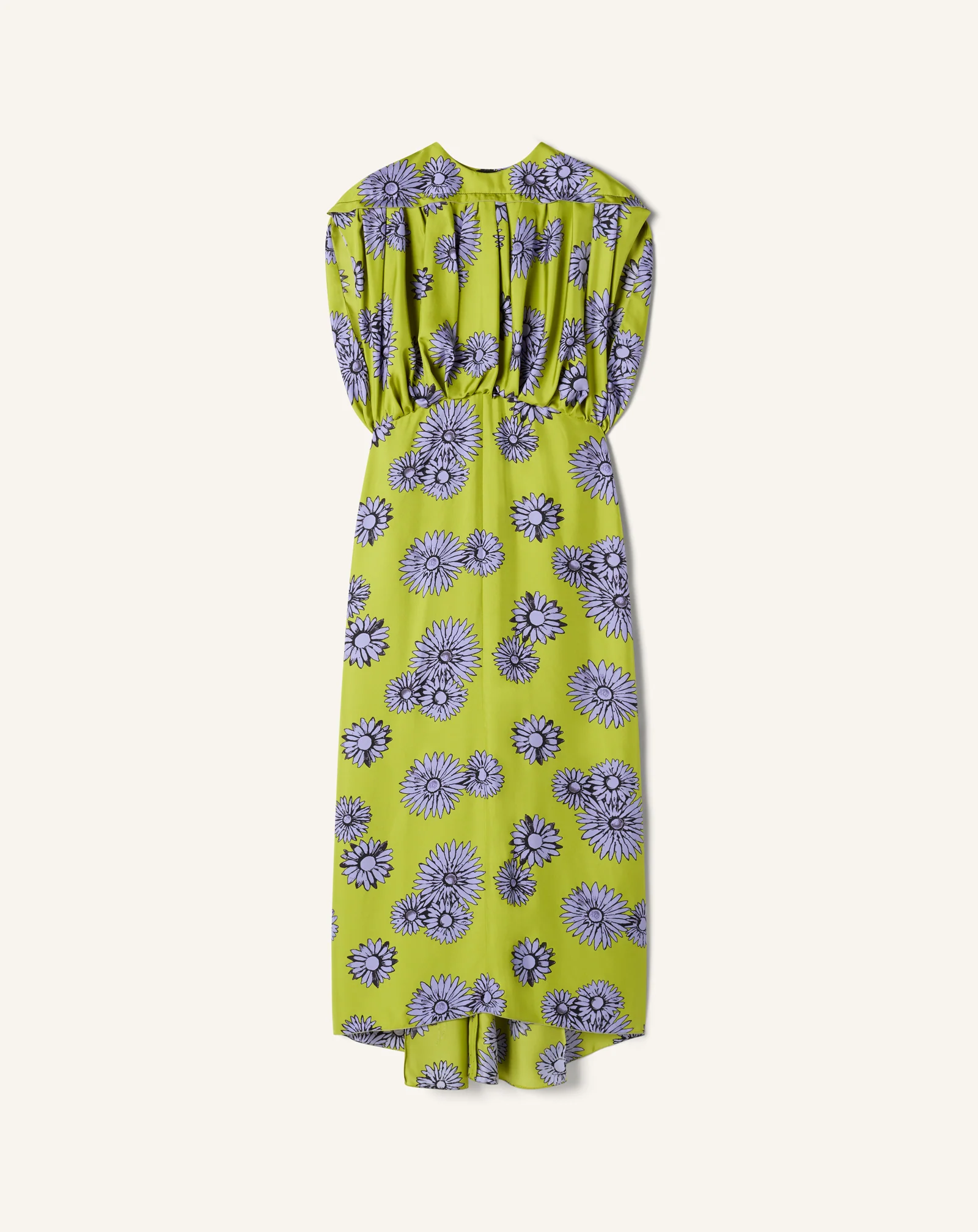 PRINTED SILK MIDI DRESS