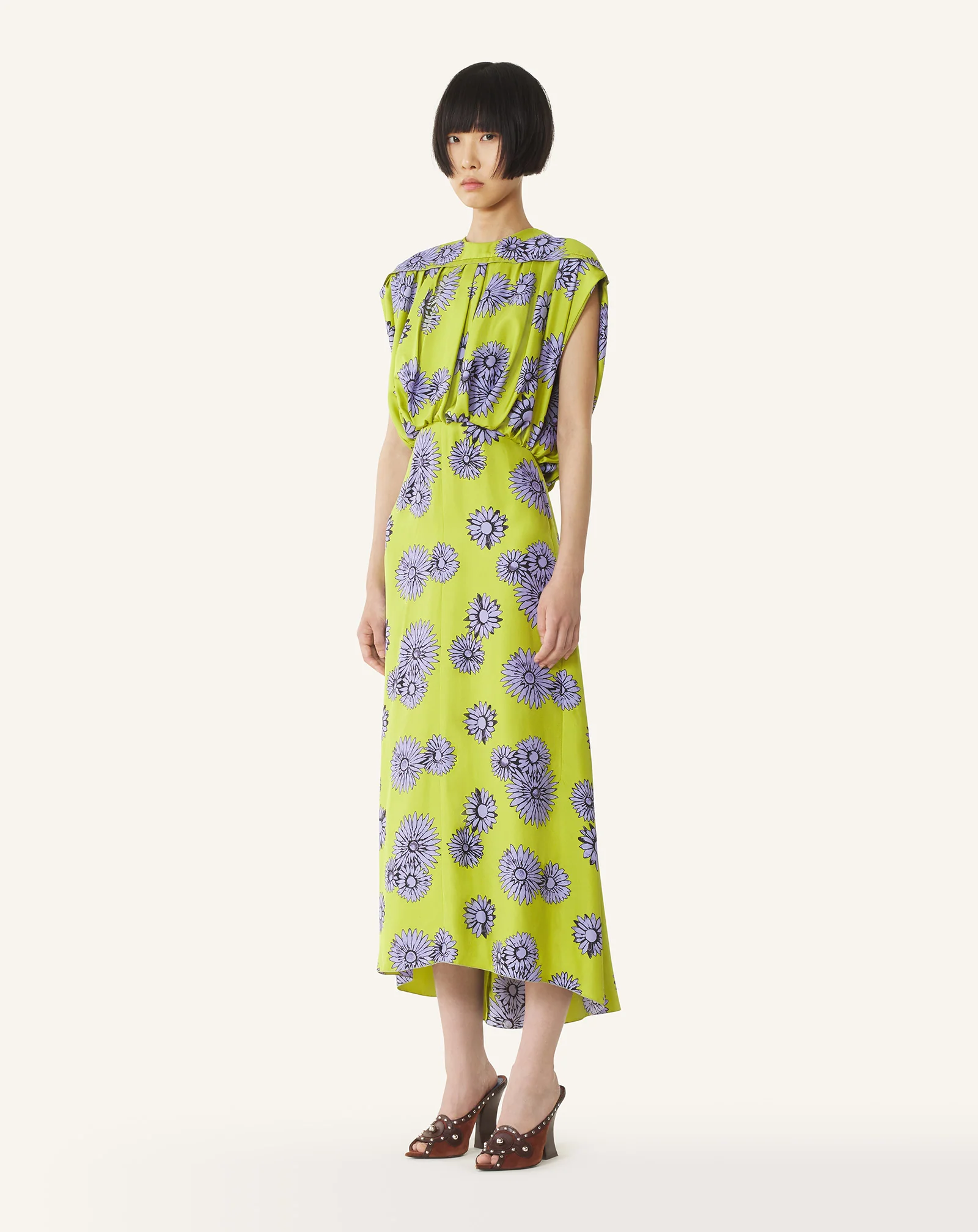 PRINTED SILK MIDI DRESS - Image 3