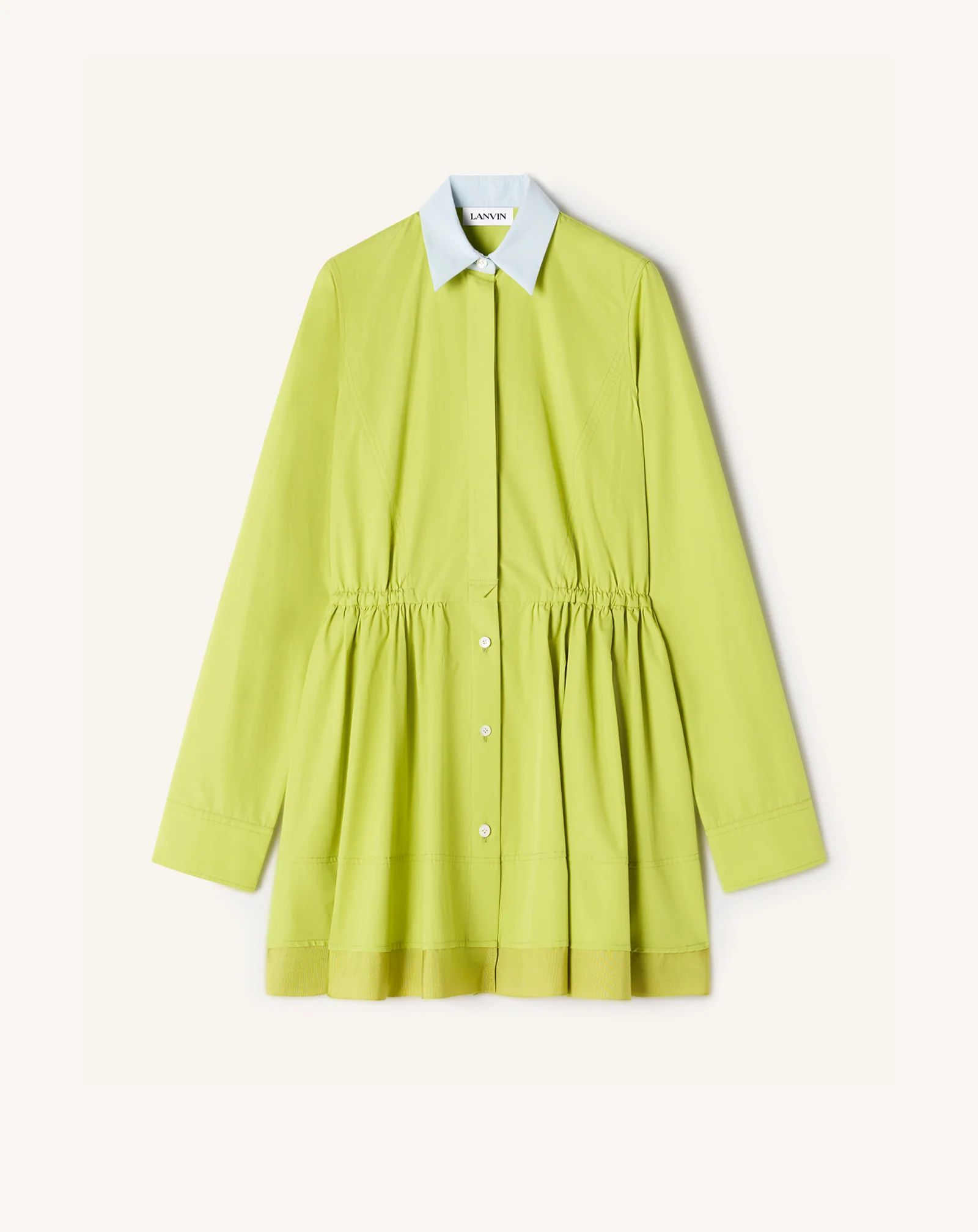 SHORT SHIRT DRESS IN COTTON POPLIN