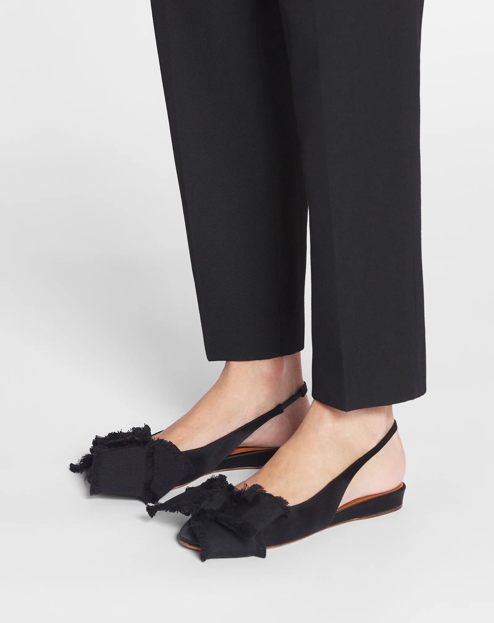 SLINGBACK BALLERINA FLAT IN SATIN - Image 6