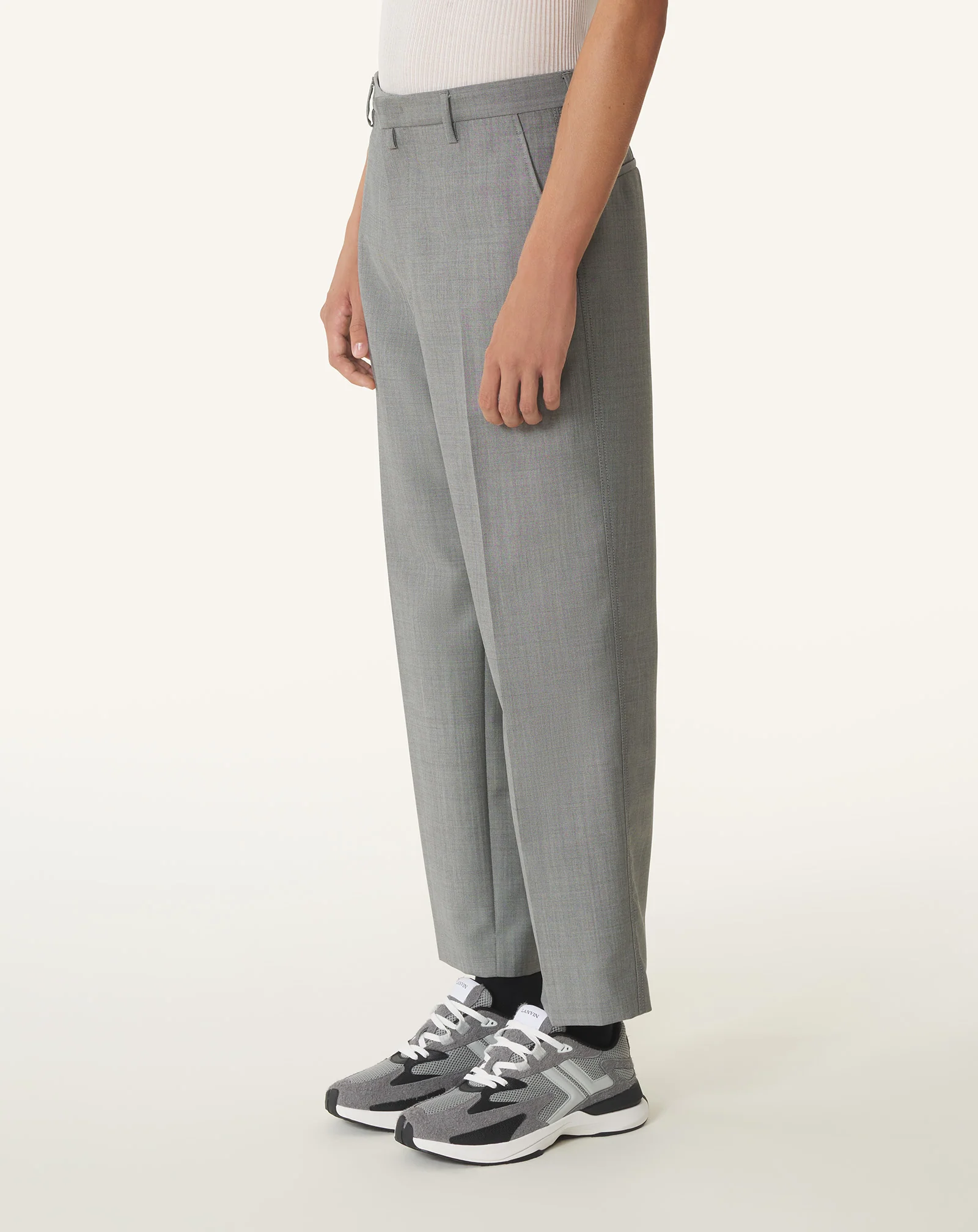 STRAIGHT-LEG MOHAIR WOOL PANTS - Image 3